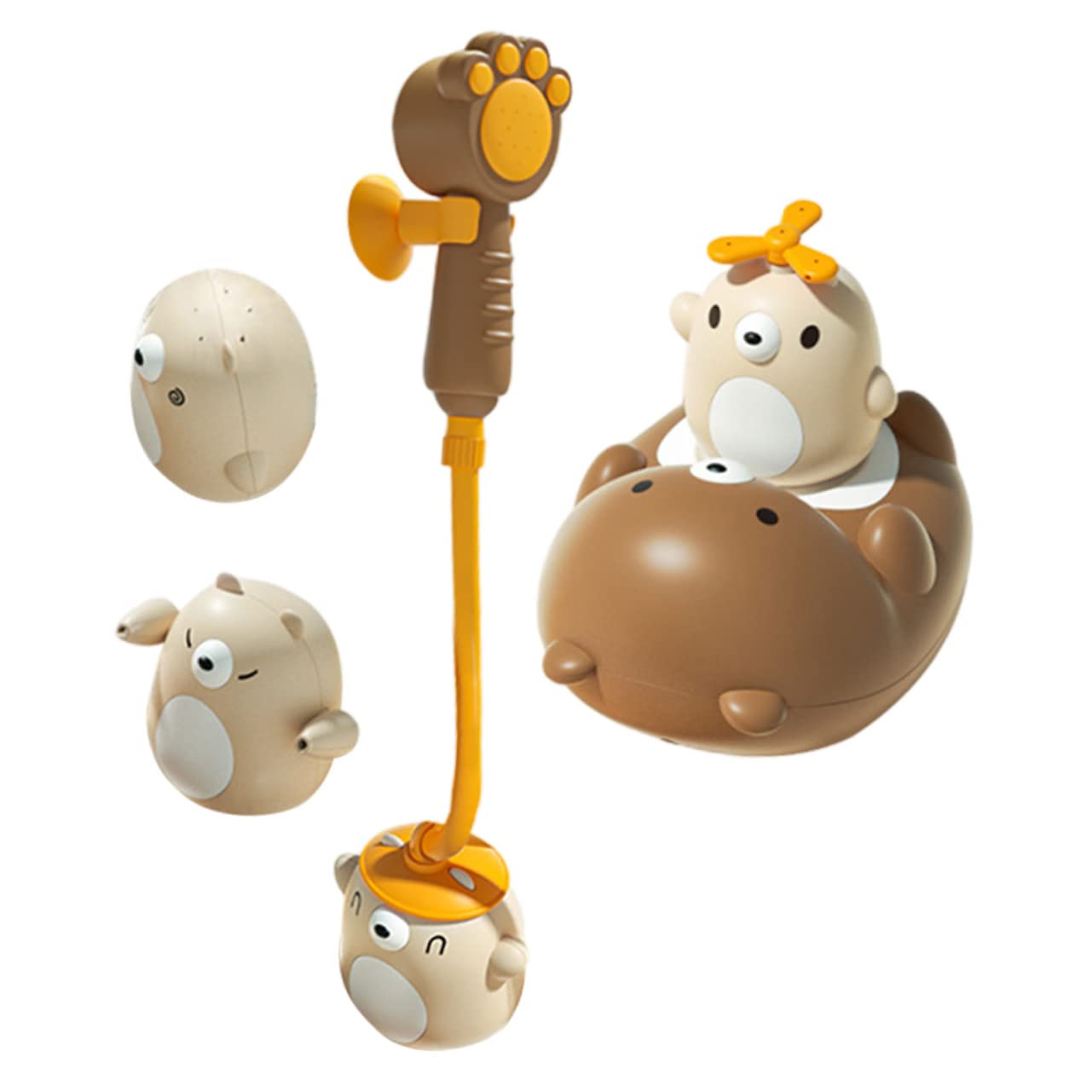 HEMOTON 3-Pack Waterproof Electric Shower Bear Bath Toys for Kids - Fun Electronic Bath Time Companion for Toddlers & Children (Ideal for Bathtub Play, Sensory Development & Gift Giving)
