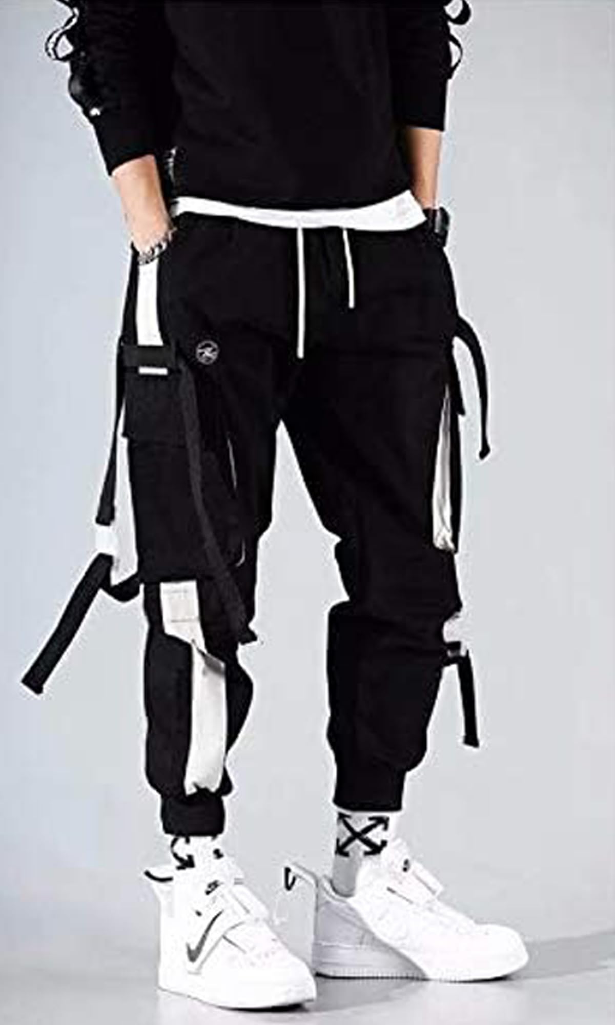 **Men's & Women's Streetwear Hip Hop Cargo Joggers - Casual Active Sweatpants for Sports, Gym & Urban Fashion | Unisex Couple Matching Outfits**