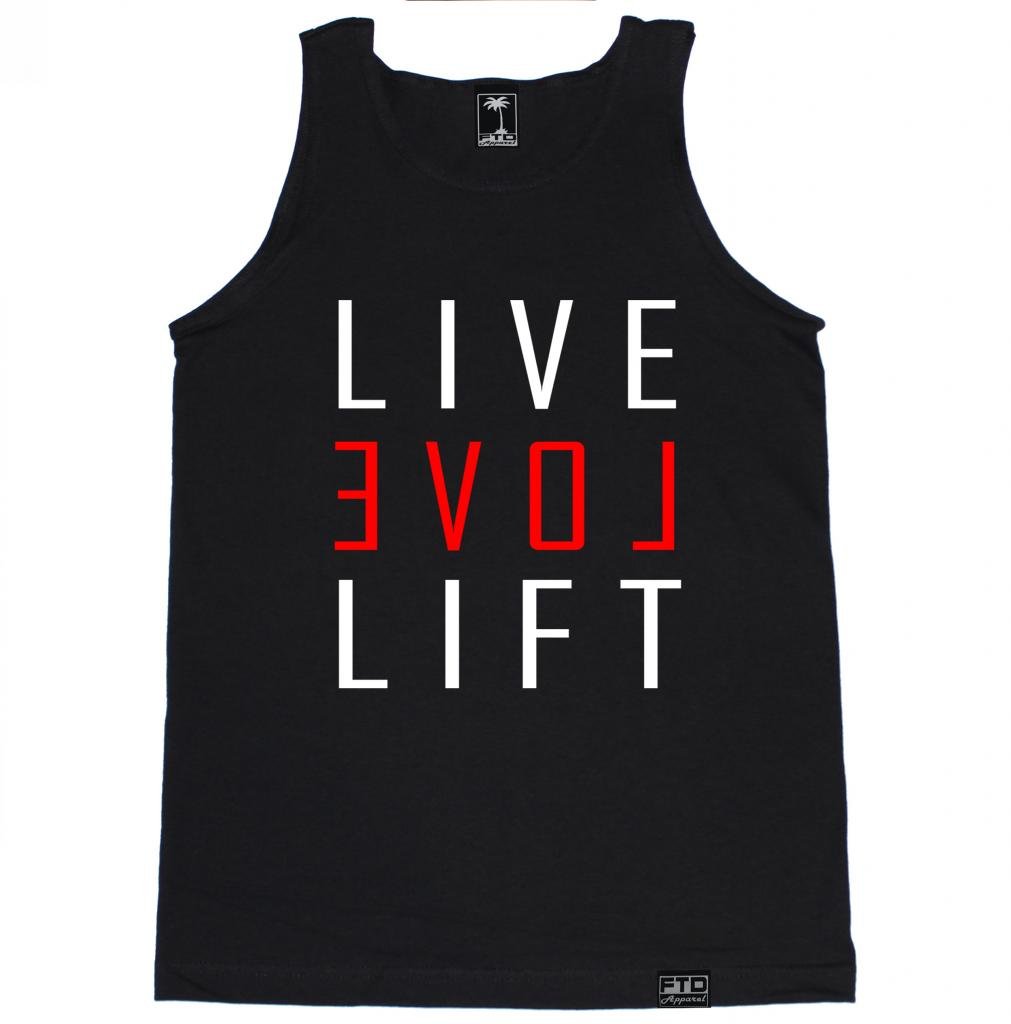 FTD Apparel Men's Live Love Lift Workout Tank Top - Gym, Running & Fitness Training Shirt for Active Lifestyle