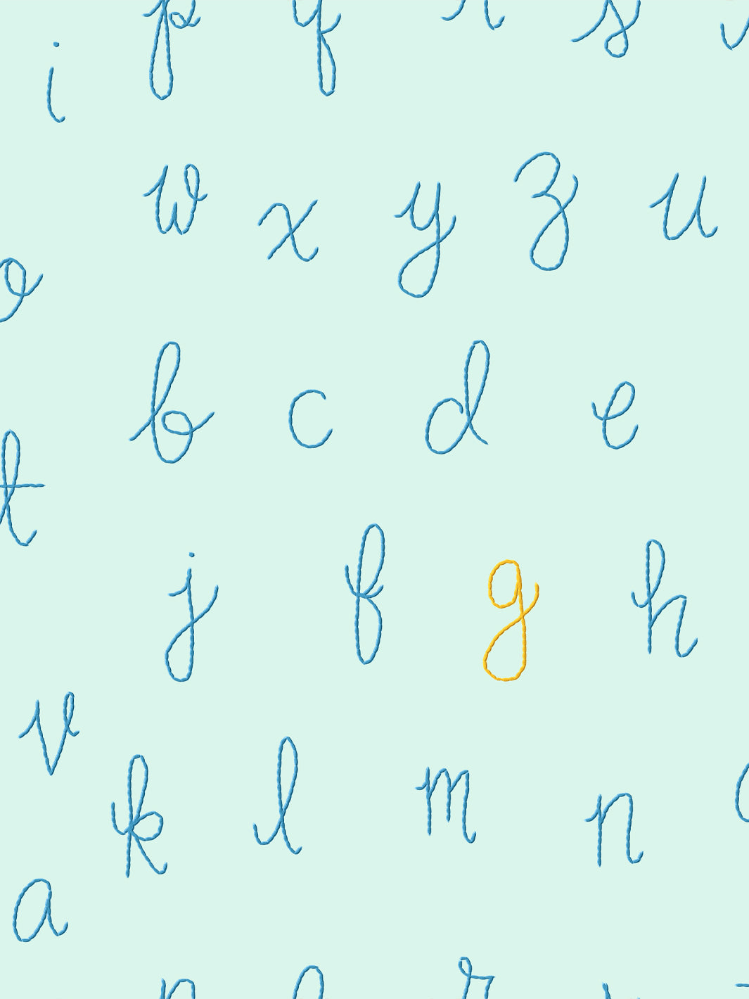 LF Alphabet Wallpaper - Peach with Persimmon Accent Letters | Lingua Franca Decorative Wallpaper for Nursery, Kids Room & Home Decor