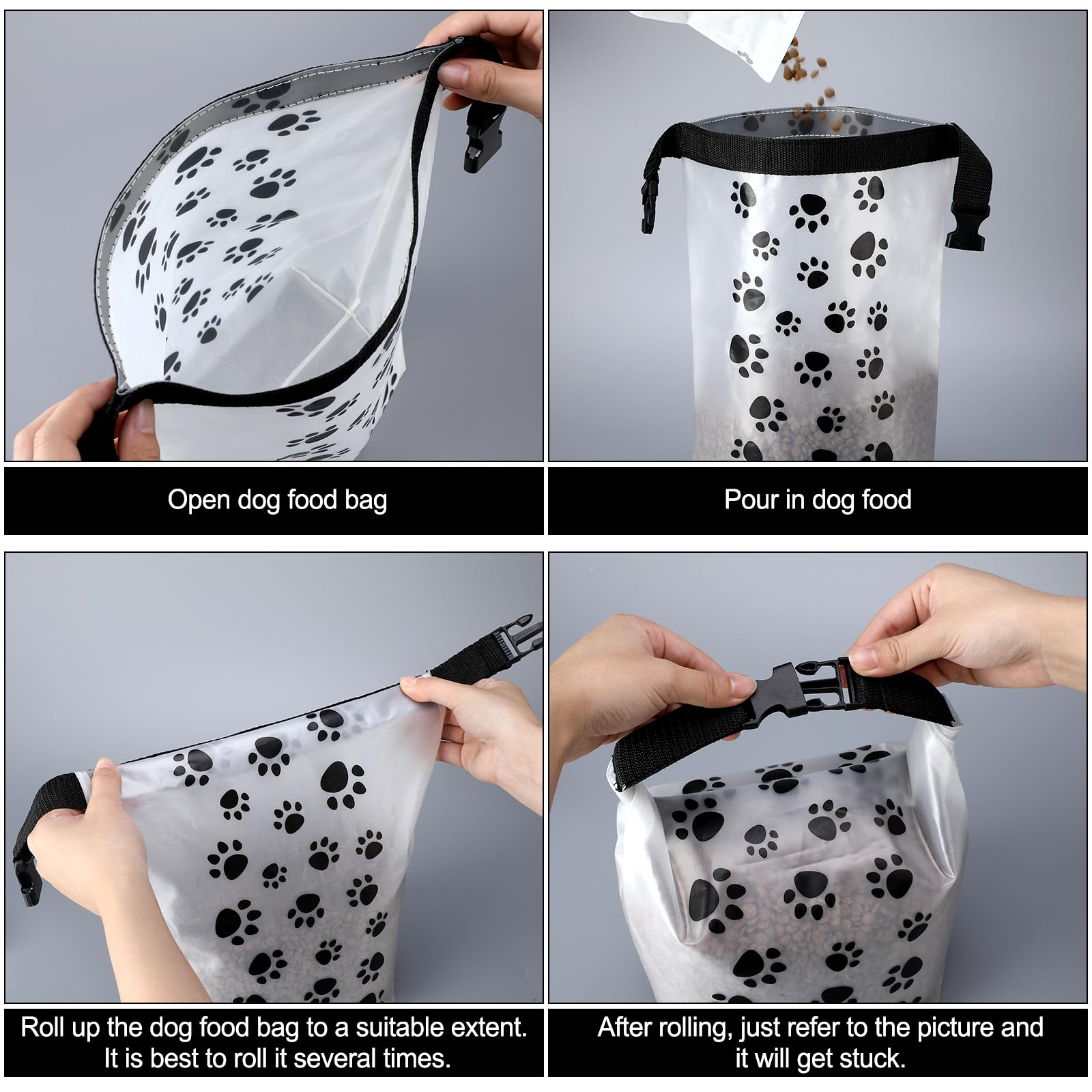 AliceSet 3-Piece Portable Dog Food Travel Bag Set - 40 Cup Capacity, Waterproof Pet Food Storage Container for Camping, Hiking & Daily Use | Perfect for Road Trips, Outdoor Adventures & Pet Travel