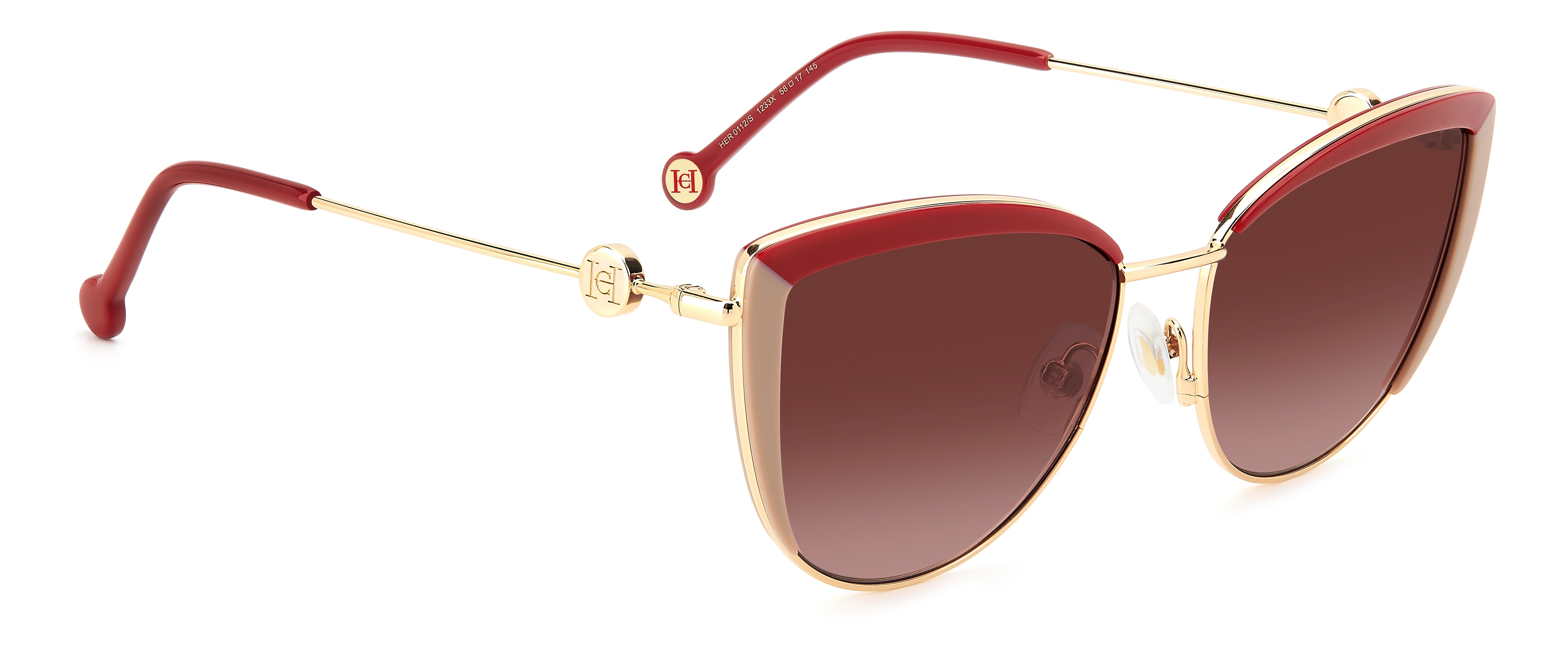 Carolina Herrera HER 0112/S Women's Luxury Sunglasses - UV Protection & Polarized Lenses for Driving, Beach & Outdoor Activities