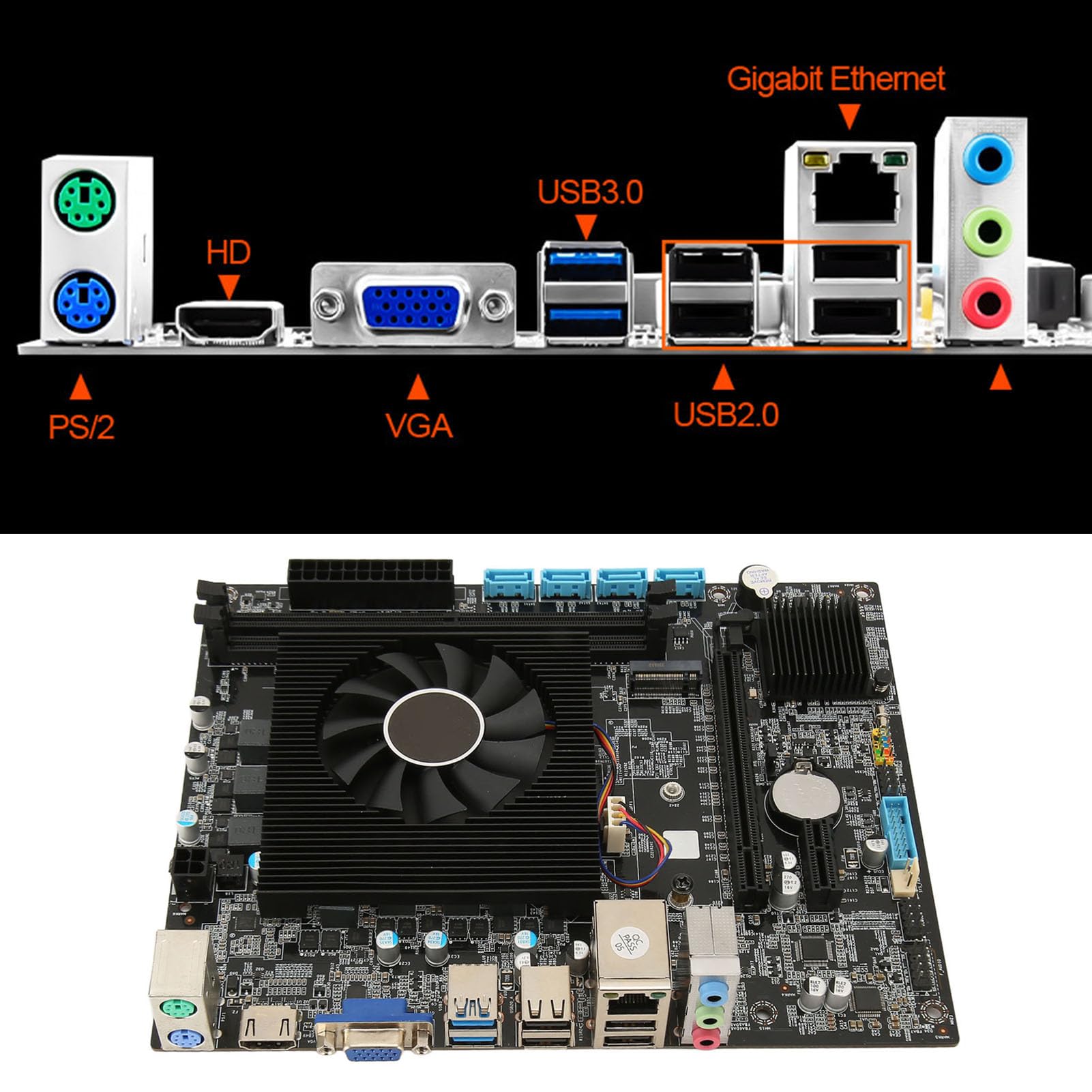 H170 HD Multimedia Interface Gaming Motherboard for Intel i7 6700HQ CPU - ATX Desktop Computer Motherboard for Gaming & Multimedia PCs | Perfect for Home Office & Esports Gaming Setups