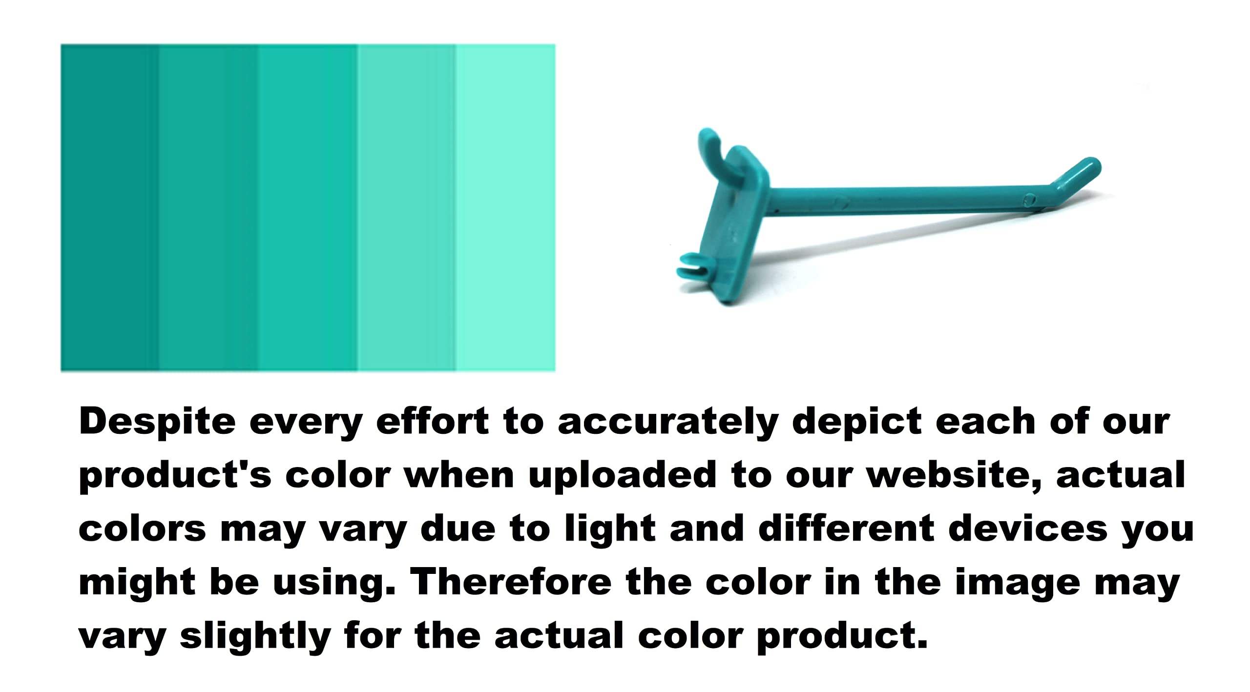 JSP Manufacturing Teal Plastic Pegboard Hooks for Garage, Tools, Storage, Jewelry & Crafts - 2