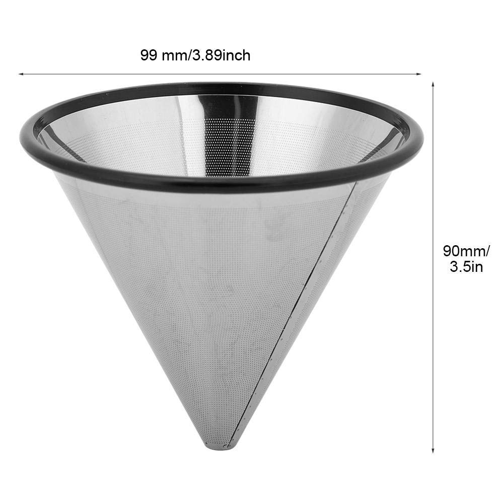 Stainless Steel Pour Over Coffee Dripper - Reusable Paperless Coffee Filter Cone for Home Brewing | Perfect for Camping, Office & Specialty Coffee Lovers