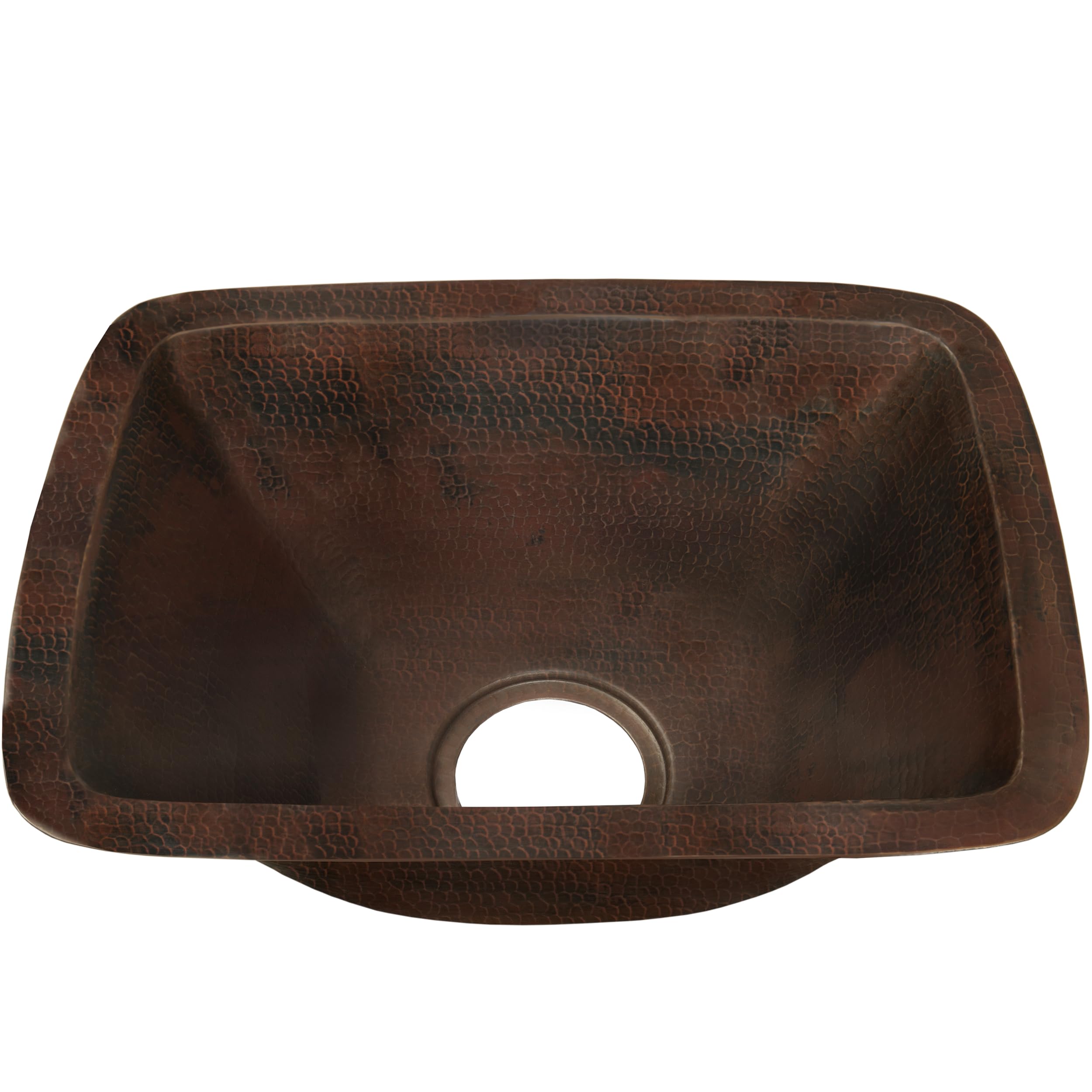 Novatto CORDOBA Copper Bar Sink - Antique Finish Farmhouse Kitchen Sink for Rustic Home Decor & Bar Setup