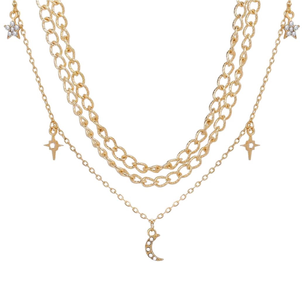 Boho Layered Necklace for Women - XL-3 Star Pendant Fashion Jewelry | Perfect for Casual Wear, Parties & Gifts