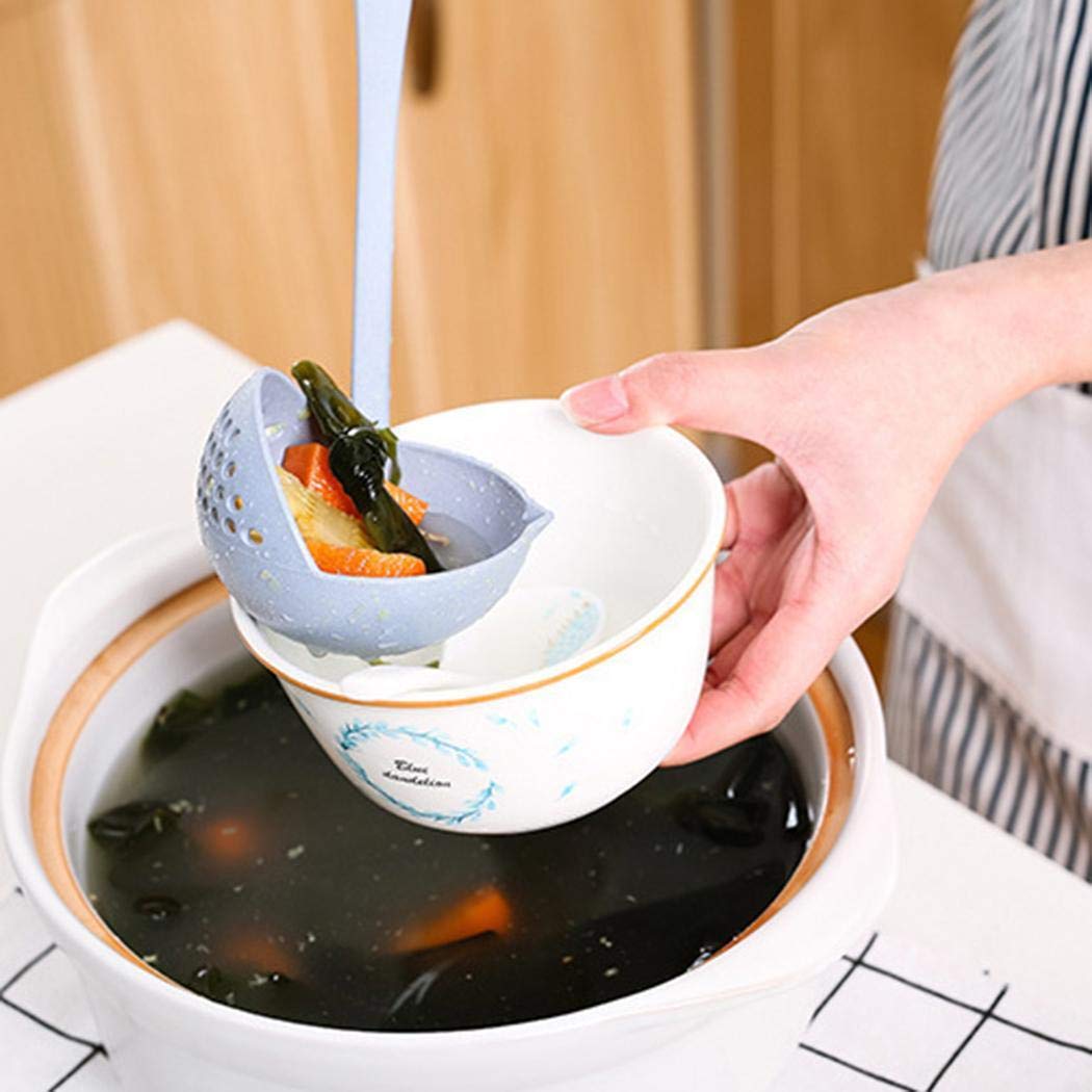 Flowop 2-in-1 Soup Ladle with Built-in Colander - Stainless Steel Kitchen Utensil for Serving Soups, Stews, and Pasta - Perfect for Home Cooking, Restaurants, and Catering Events