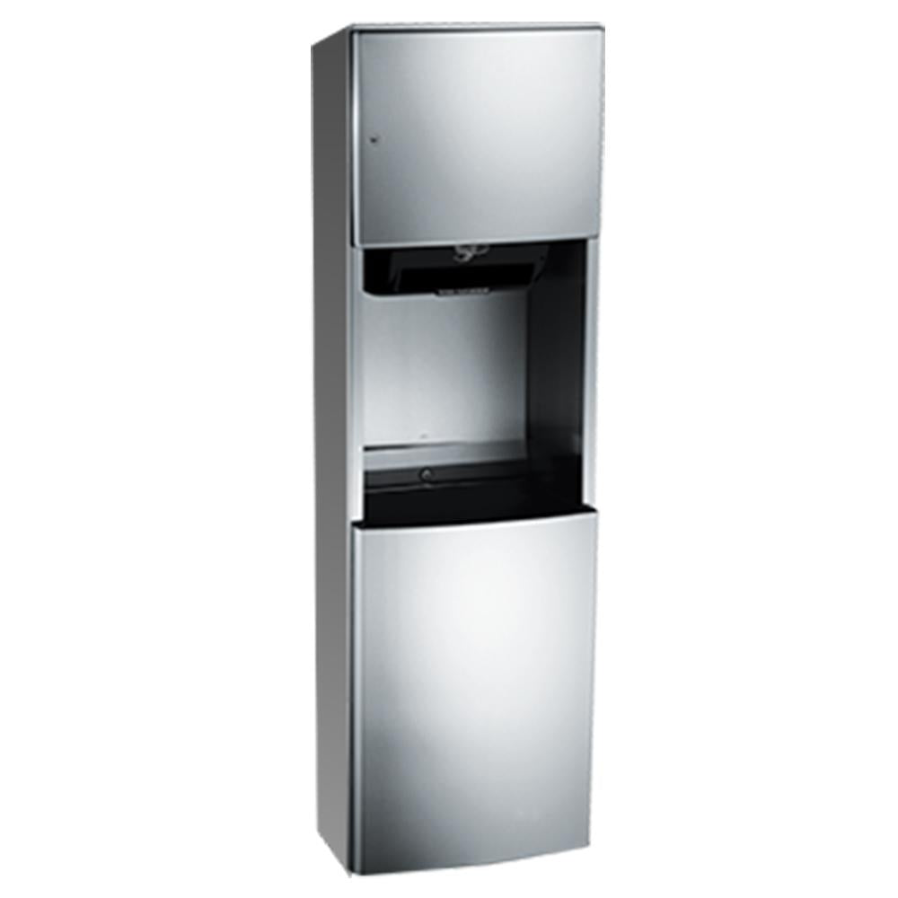 ASI 204692AC 9 Roval Automatic Roll Paper Towel Dispenser with Built-in Waste Receptacle - Surface Mount Satin Finish for Restrooms, Kitchens & Commercial Spaces