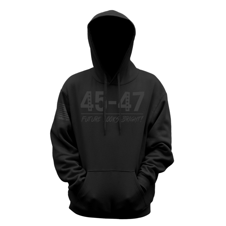 Future Looks Bright Black Inauguration Hoodie - Unisex Pullover Sweatshirt for Political Events, Celebrations & Everyday Wear