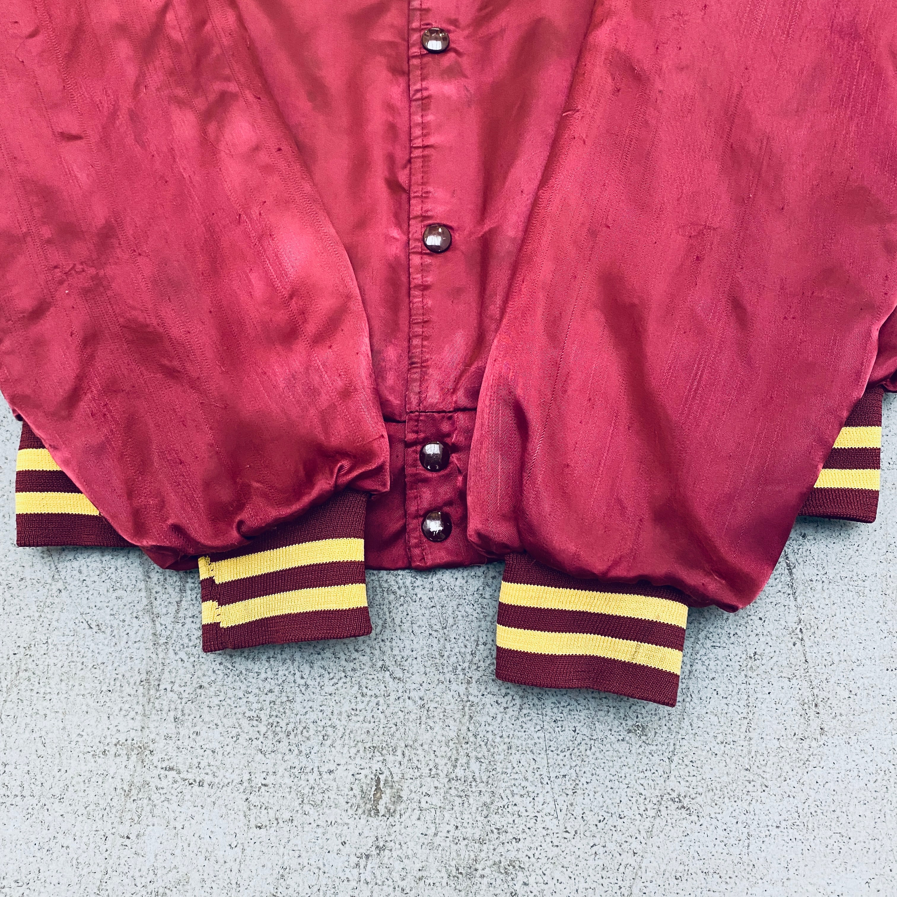 Washington Redskins 1990s Vintage Reverse Spellout Satin Bomber Jacket - Men's Medium - Retro NFL Football Fan Apparel for Game Day & Casual Wear