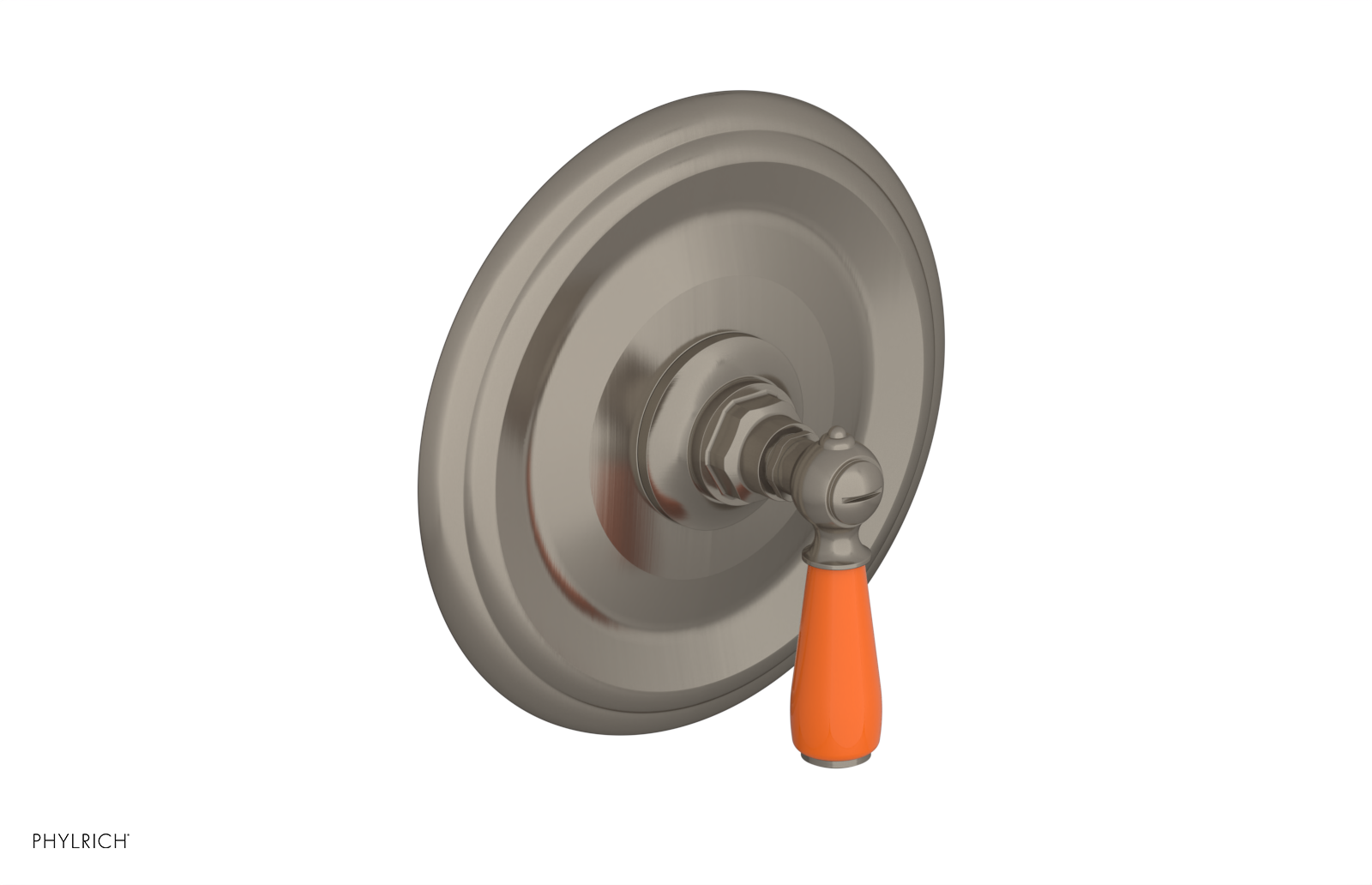 Jamestown Pressure Balance Shower Plate & Handle Trim with Orange Accents - 4