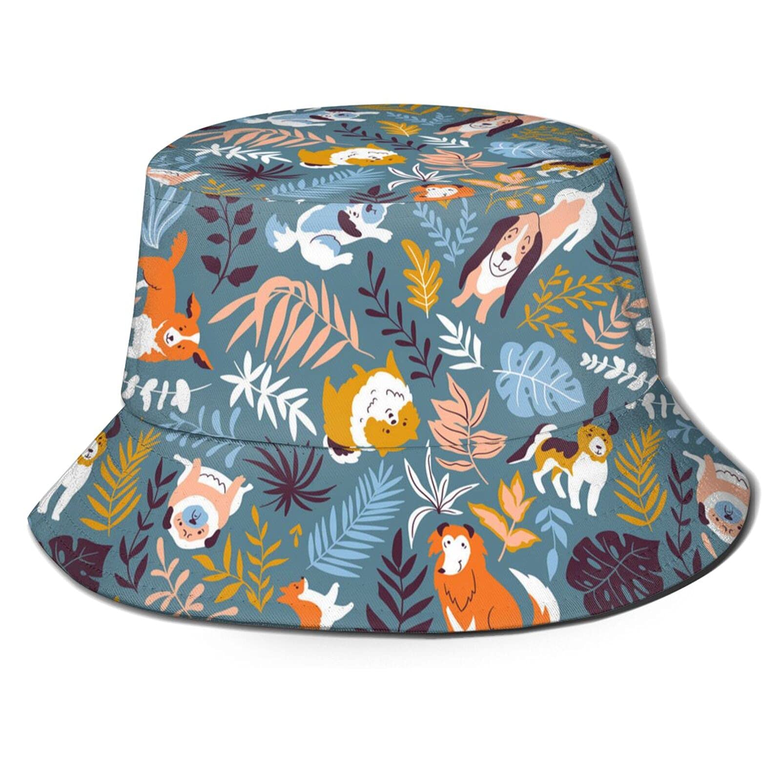 Funny Dog Bucket Sun Hat for Men & Women - Unisex Summer Beach Hat with UPF Protection, Breathable Fisherman Cap for Outdoor Travel, Hiking, and Gardening - Perfect for Beach Vacations, Picnics, and Summer Adventures