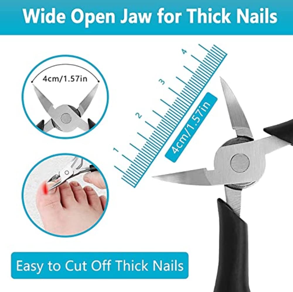 FeelHigh Professional Nail Clipper Set for Men, Women & Seniors - 2 Pack Stainless Steel Toenail Clippers with Comfort Grip - Perfect for Home, Travel & Pedicure Care