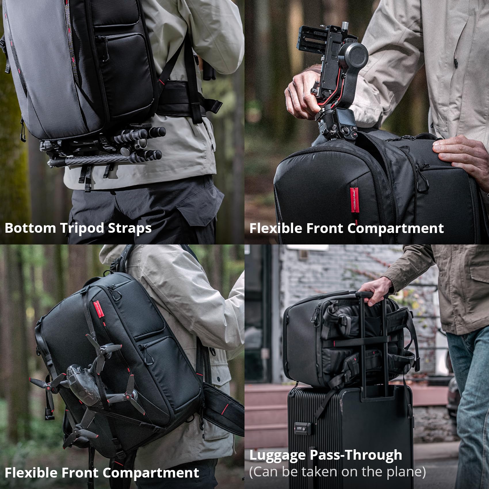 PGYTECH OneMo 2 25L-33L Waterproof Camera Backpack with Detachable Shoulder Bag - DSLR Backpack for Canon/Nikon/Sony, Drone Backpack for DJI Mini 3 Pro/Mavic 3/FPV - Perfect for Travel, Hiking & Professional Photography