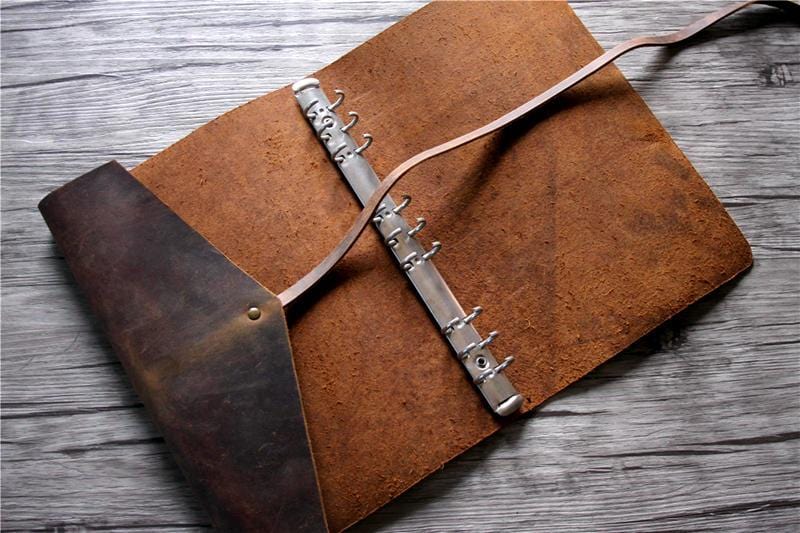 Premium Custom Leather Notebook Binder - Personalized Journal Cover for Business & School - Perfect for Office, College & Gift Giving