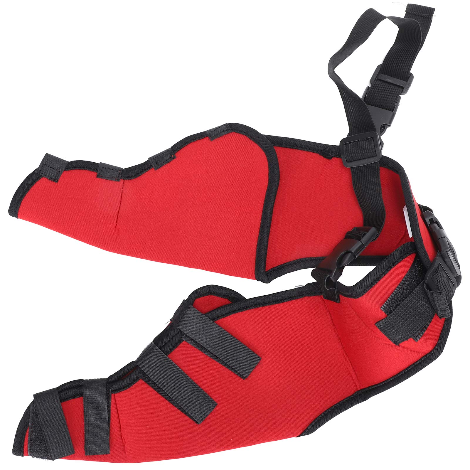 Velaurs Dog Leg Brace Support - Adjustable Knee Protector for Small & Medium Dogs - Red Size S - Ideal for Home, Outdoor & Vet Use - Pet Hospital Recovery & Injury Prevention Aid