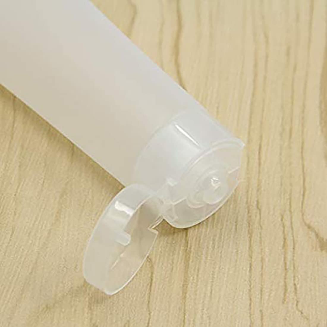 2-Pack Clear Half-Transparent Refillable Squeeze Bottles with Flip Cap - DIY Crafts, Travel Cosmetic Containers, Matte Plastic Empty Bottles for Lotion, Shampoo, Essential Oils & Beauty Products