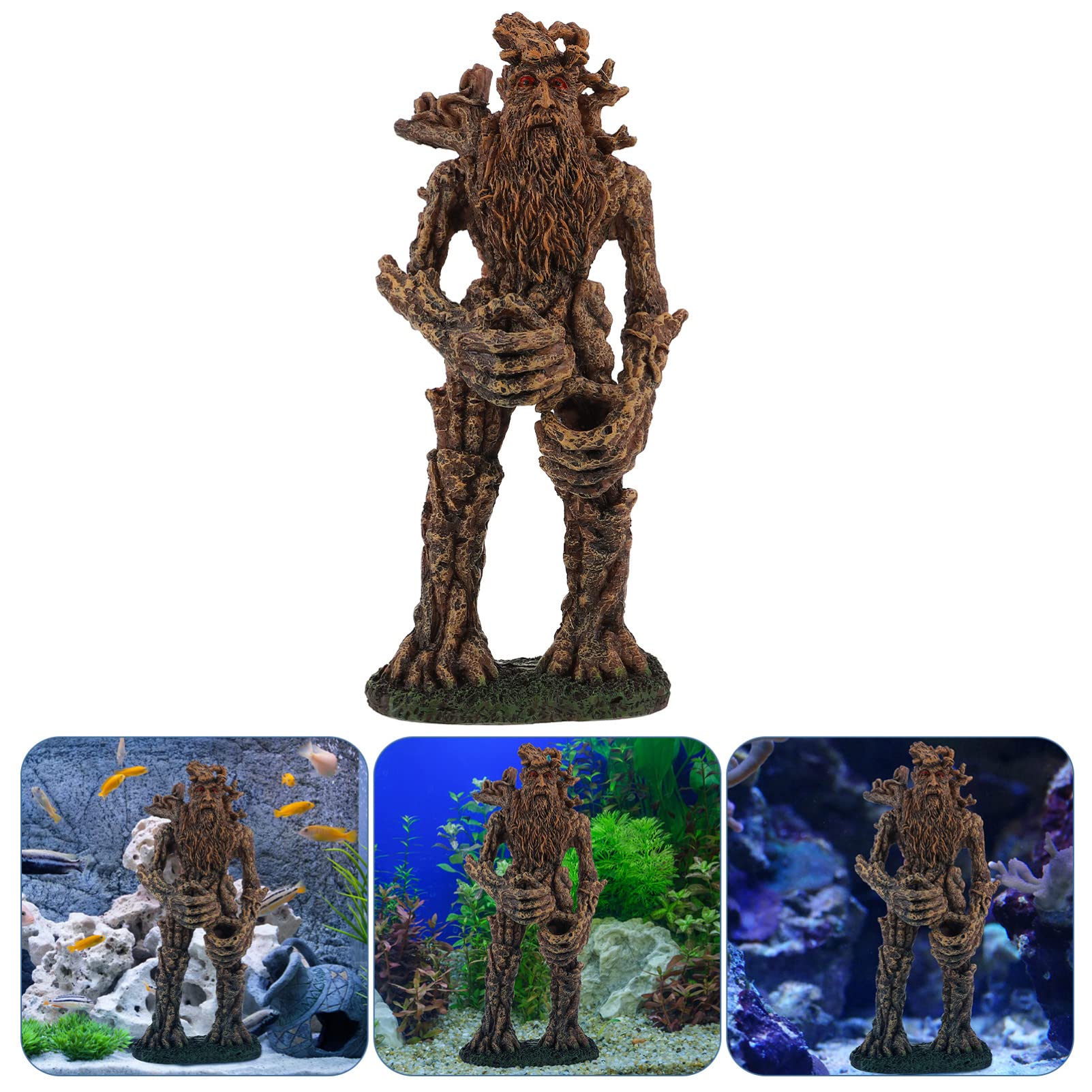 Zerodeko Aquarium Decor - Resin Treeman Ornament for Fish Tank, Betta Fish - Freshwater & Saltwater Use