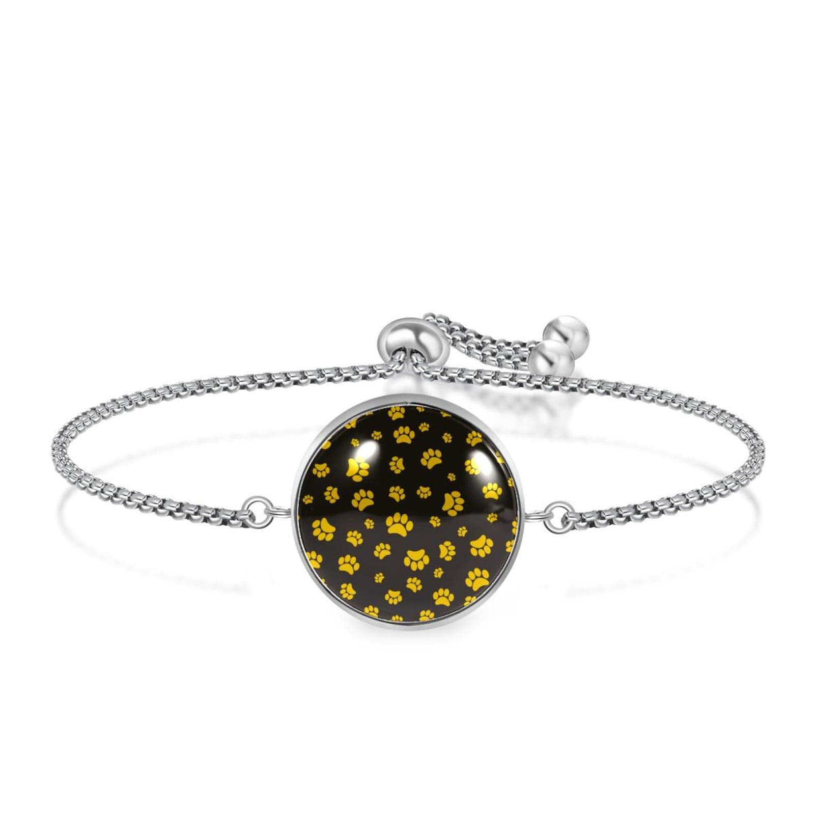 Bones and Paws Expandable Bangle Bracelet for Women - Adjustable Cuff Bracelet Jewelry Gift for Christmas, Birthday, Anniversary - Perfect for Casual Wear, Parties, and Special Occasions