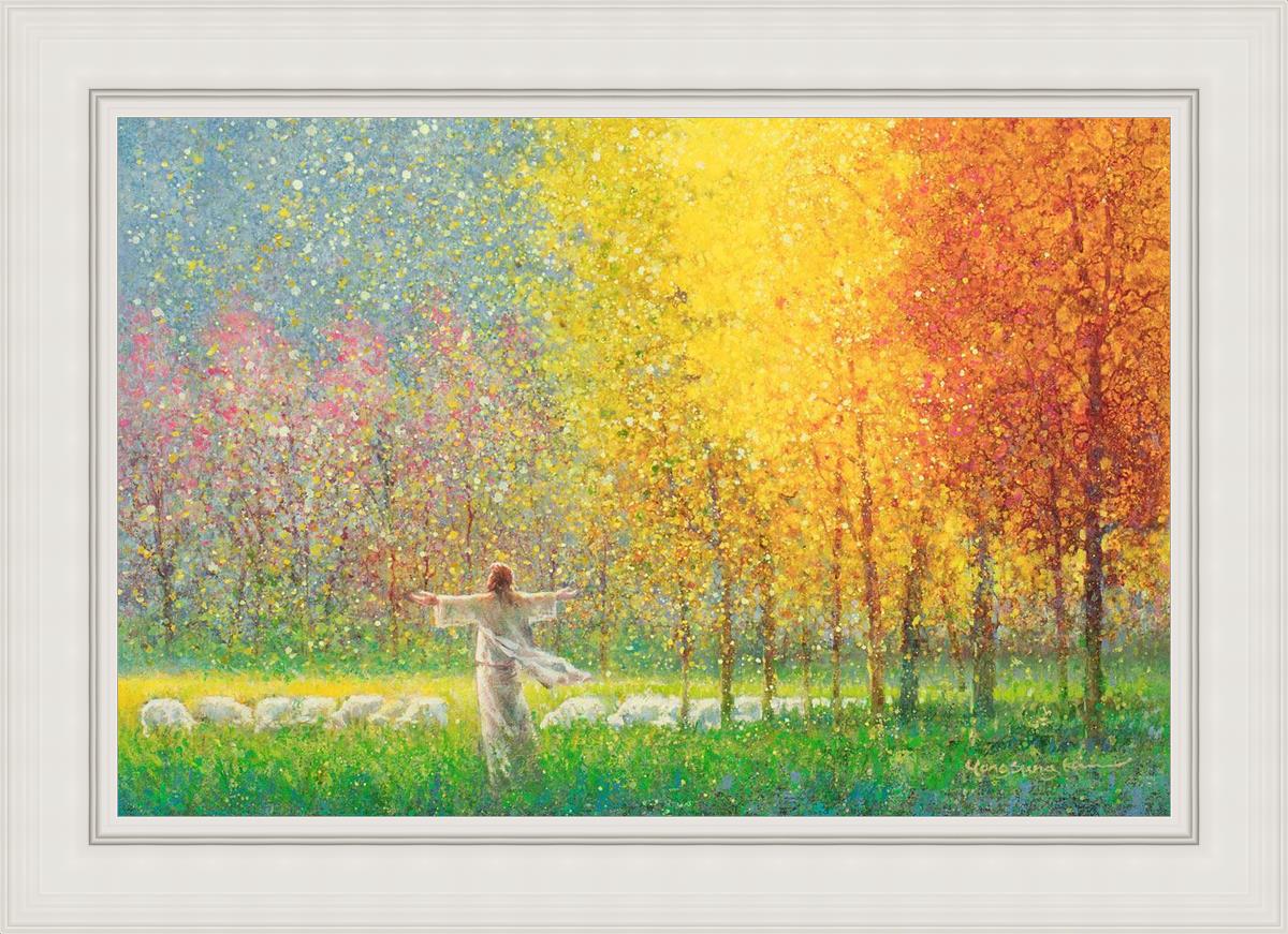 In His Glory By Yongsung Kim - Christian Wall Art, Inspirational Bible Verse Canvas Print for Home & Church Decor