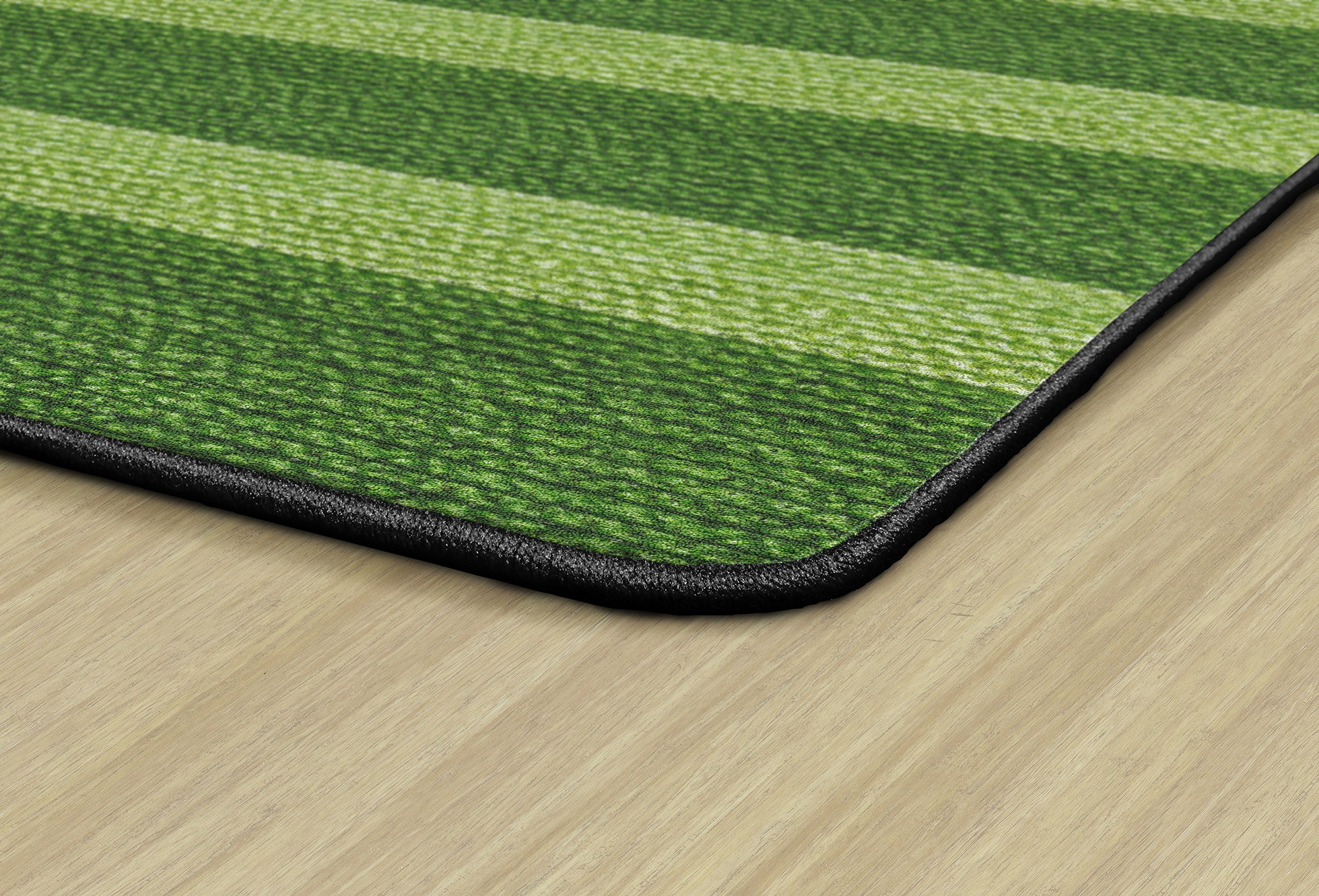 Premium Washable Basketweave Striped Area Rug - 6' x 8'4
