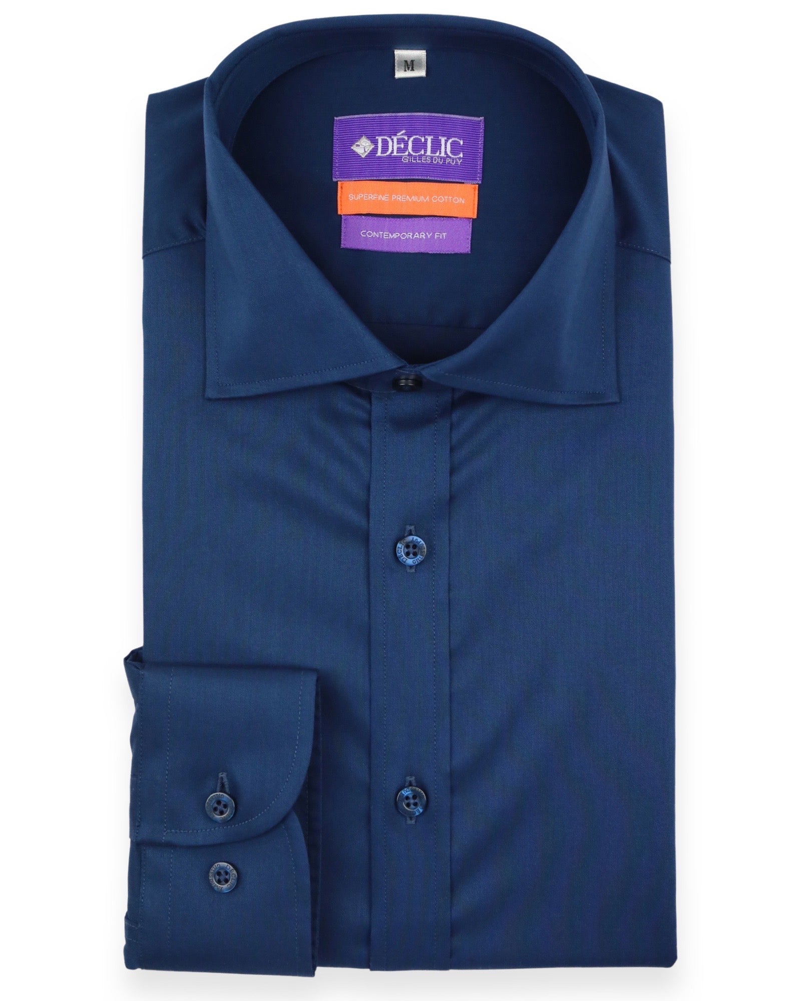 DÉCLIC Karsten Plain Shirt for Men - Stylish Casual Button Down Shirt in Petrol Blue | Perfect for Office, Date Night & Everyday Wear
