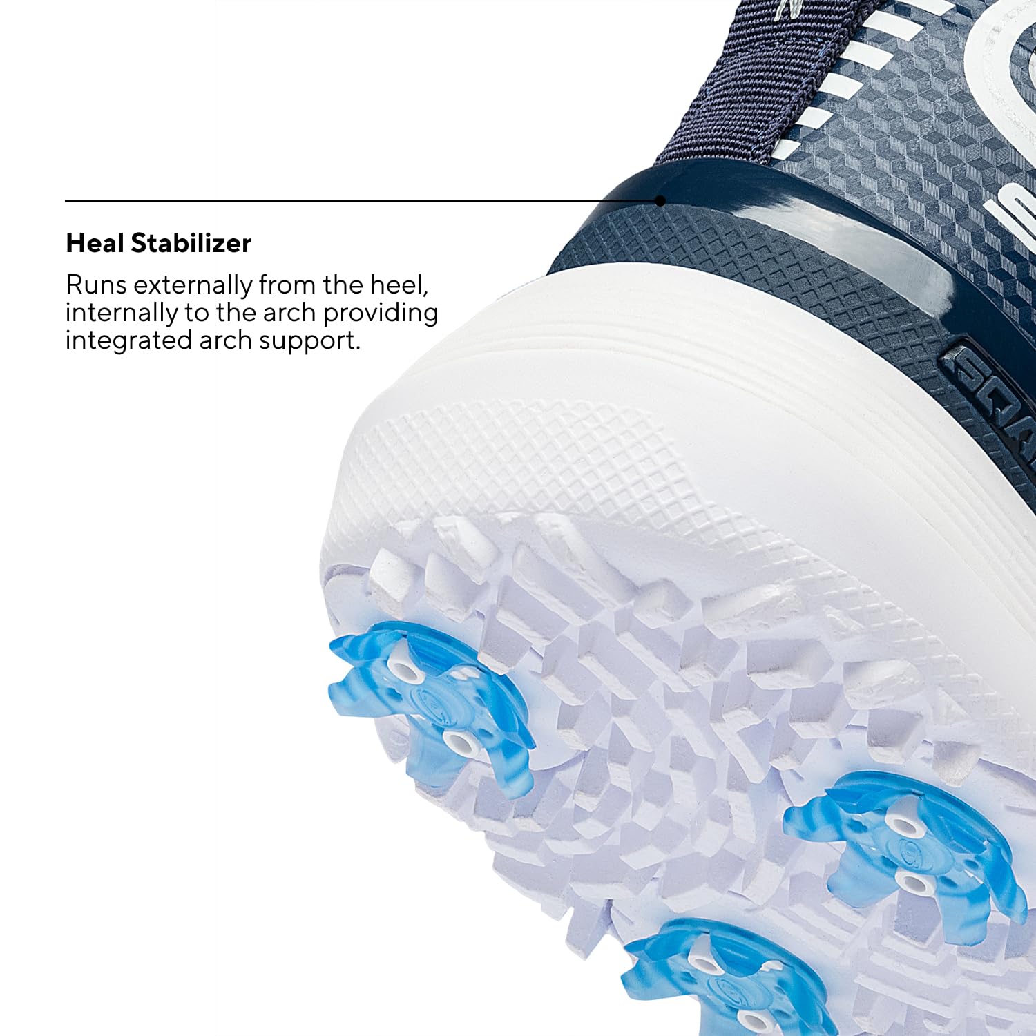SQAIRZ Speed2 Men's Golf Shoes - Waterproof Spiked Athletic Golf Footwear for Balance & Performance with Replaceable Spikes | Perfect for Golf Course Play & Training Sessions