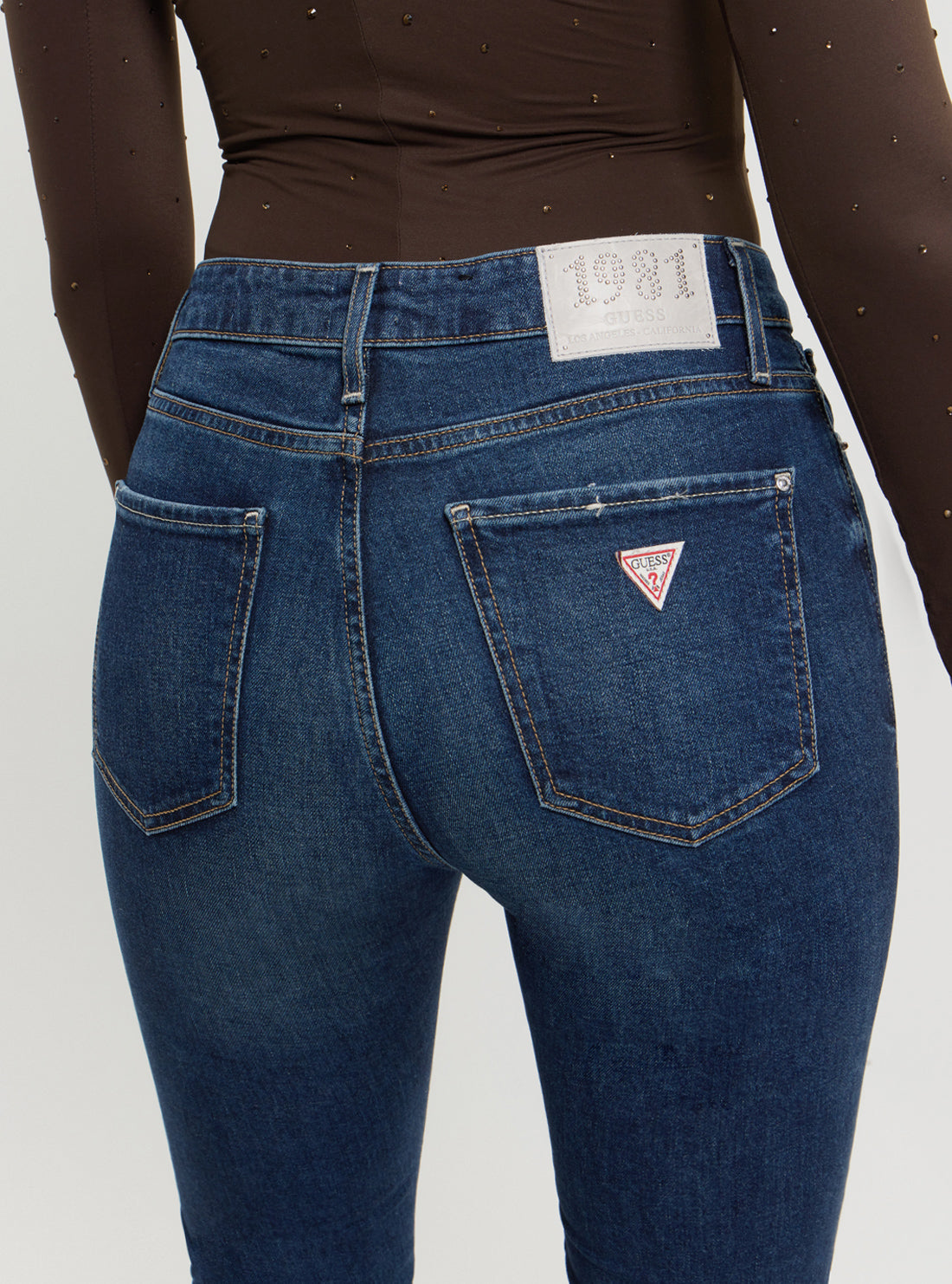 Dark Wash Blue High Rise Flare Jeans for Women - Stylish & Sexy Bootcut Denim Pants for Casual Wear & Night Out
