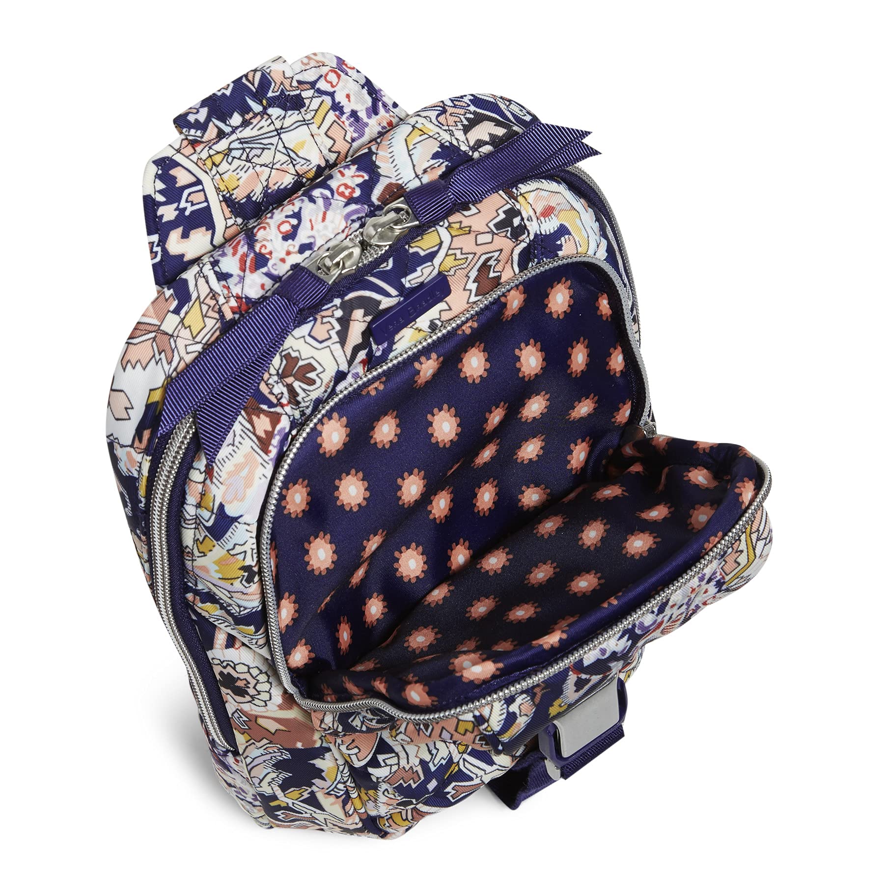 Vera Bradley Women's Performance Twill Utility Sling Backpack - Lightweight Crossbody Bag for Travel, Work & School | Water-Resistant & Adjustable Strap