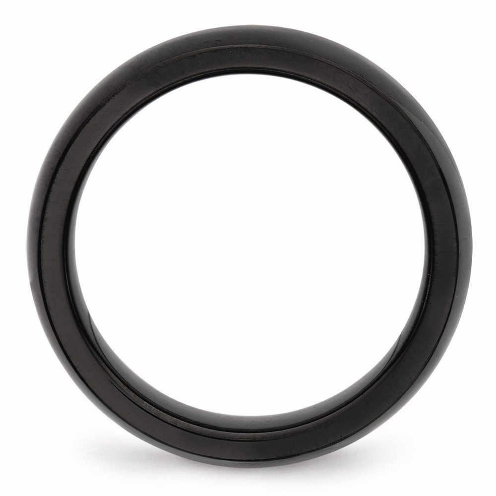 Solid Ceramic Black and White 6.00mm Wedding Band Ring for Men & Women - Durable Comfort Fit Wedding Ring for Everyday Wear, Anniversary Gift, and Special Occasions