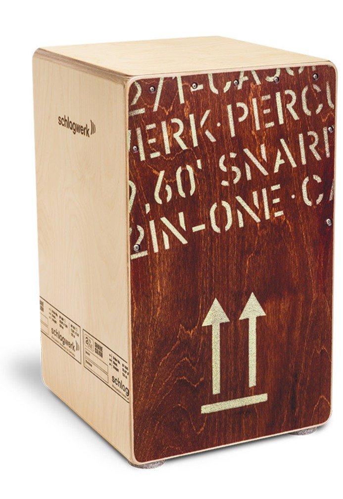 Schlagwerk CP404-RED 2-in-1 Series Large Cajon Drum - Professional Red Wooden Box Drum for Percussionists | Perfect for Live Performances, Studio Recording & Music Therapy Sessions