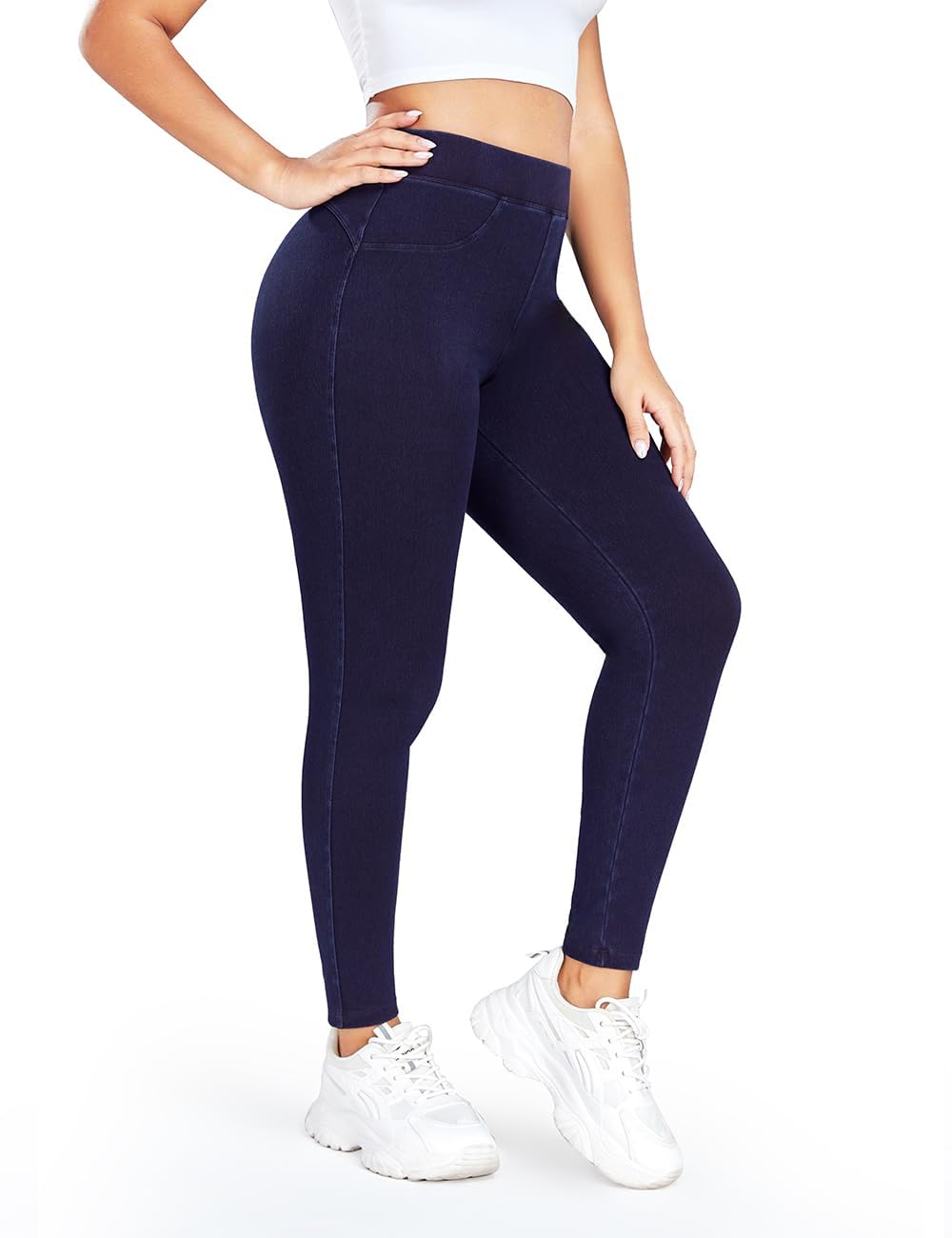 KIWI RATA Women's High Waisted Scrunch Butt Lifting Skinny Jeans - Tummy Control Stretchy Leggings for Workout, Yoga & Everyday Wear