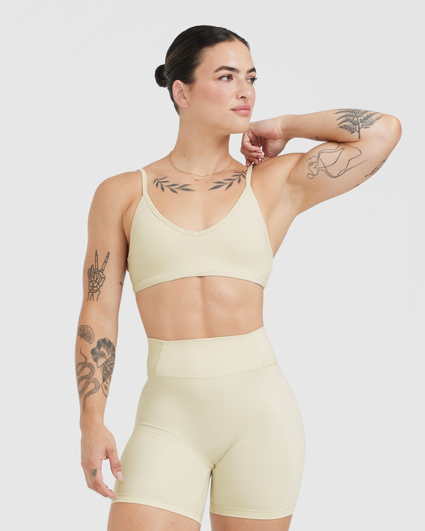 Timeless Strappy Bralette in Vanilla | Comfortable Wireless Lace Bralette for Women | Perfect for Everyday Wear, Yoga & Layering