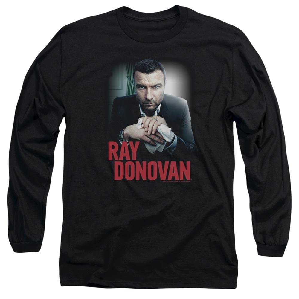 Ray Donovan Clean Hands Adult Long Sleeve T-Shirt for Men - Comfortable Cotton Crewneck Tee for Casual Wear, Street Style & TV Show Fans