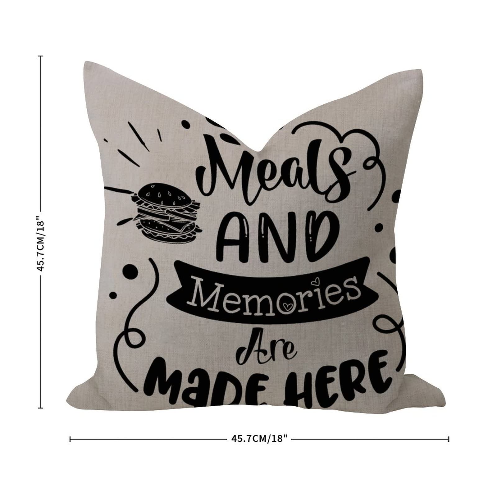 18x18 Inch Cotton Linen Pillow Covers for Sofa & Outdoor Decor
