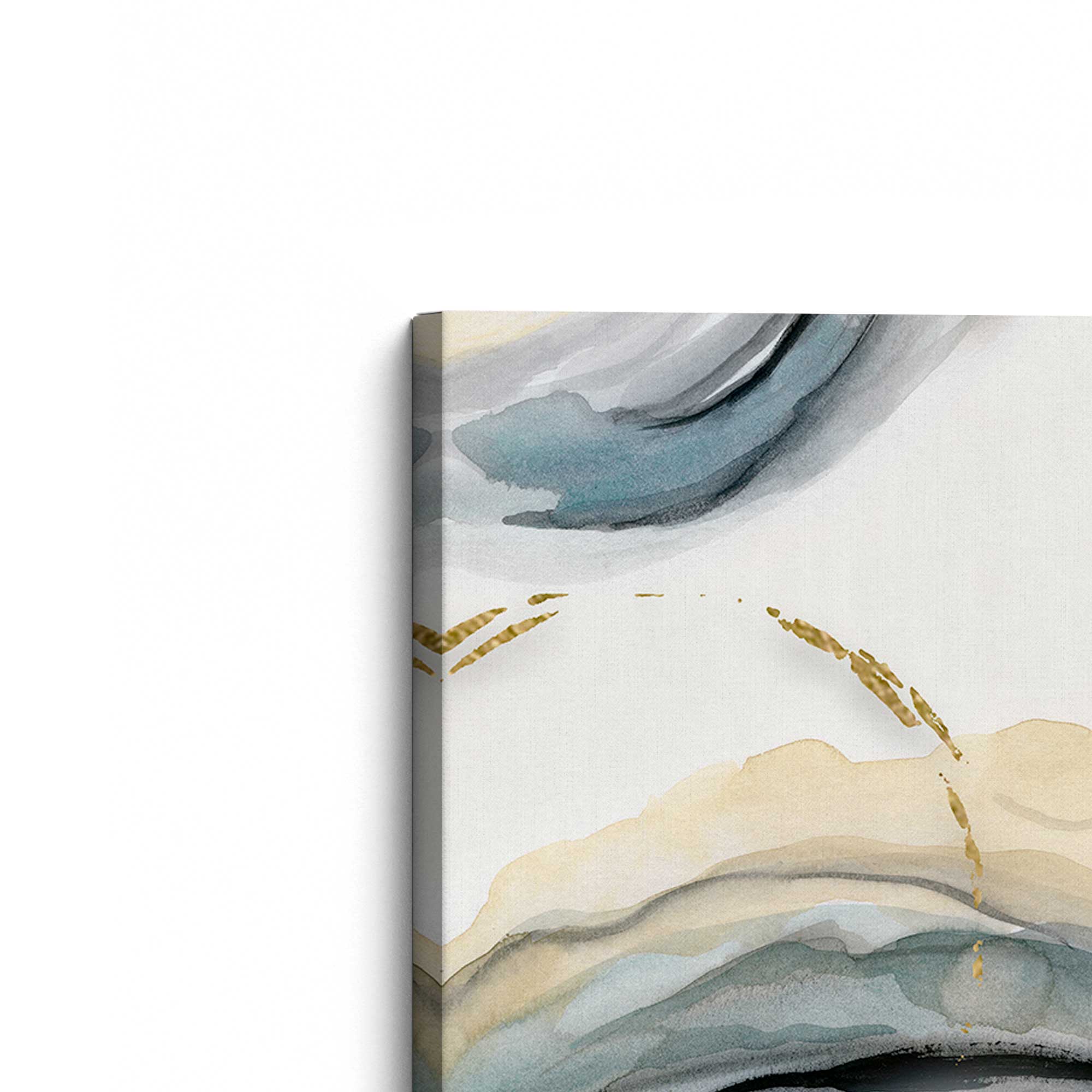 Golden Echoes Wall Art - Set of 2 Canvas Prints for Living Room & Bedroom Decor | Modern Home & Office Wall Decorations