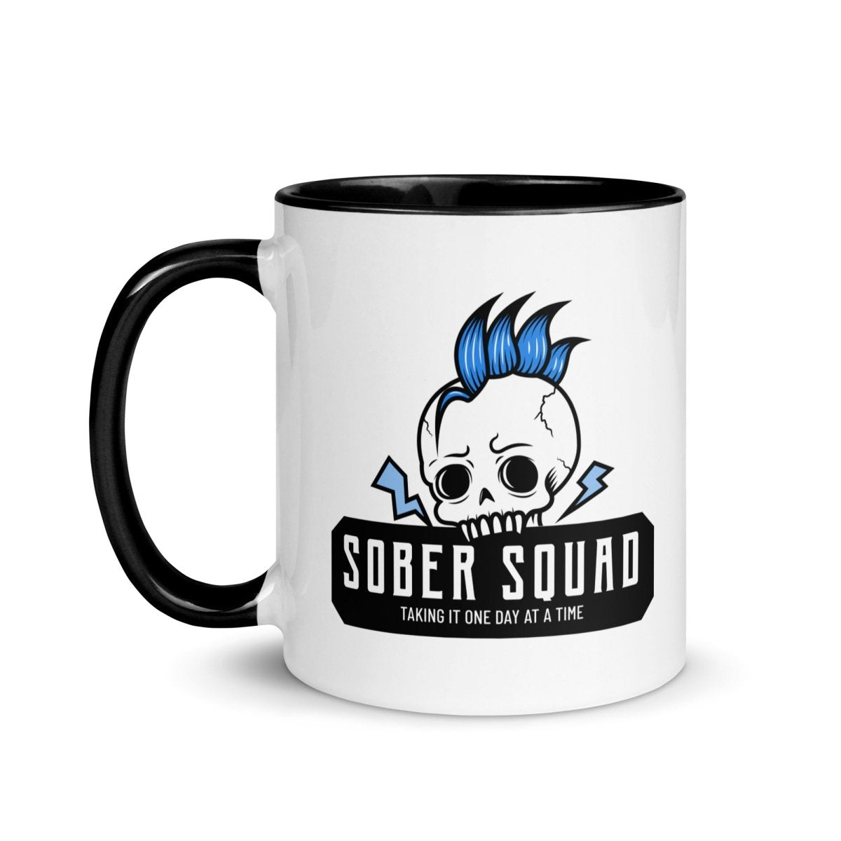 Sober Squad Punk Skull Coffee Mug - Gothic Rock Aesthetic Ceramic Cup for Coffee, Tea & Beer - Perfect for Punk Fans, Barware & Alternative Home Decor