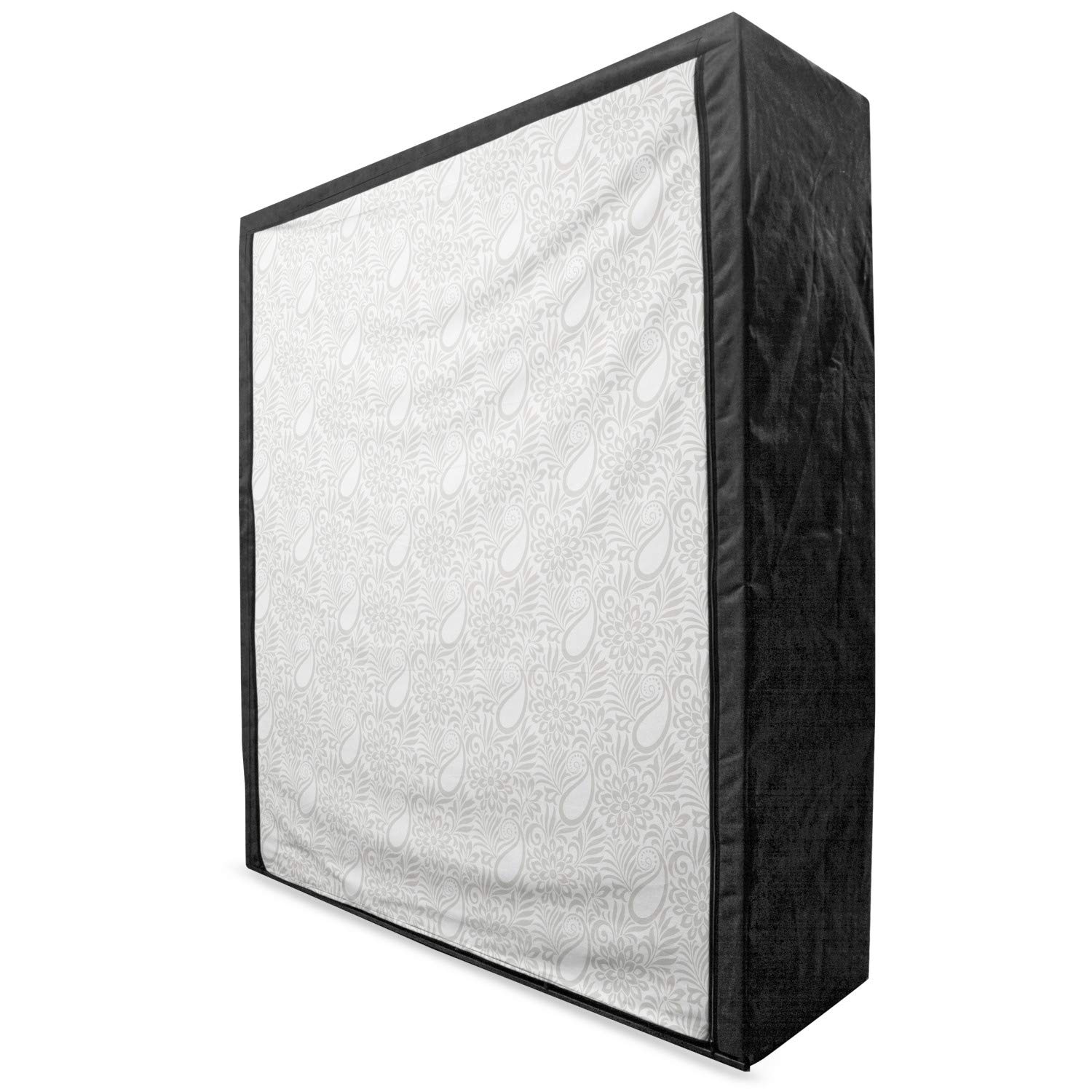 Ambesonne Paisley Portable Fabric Wardrobe Closet with Shelves - 59