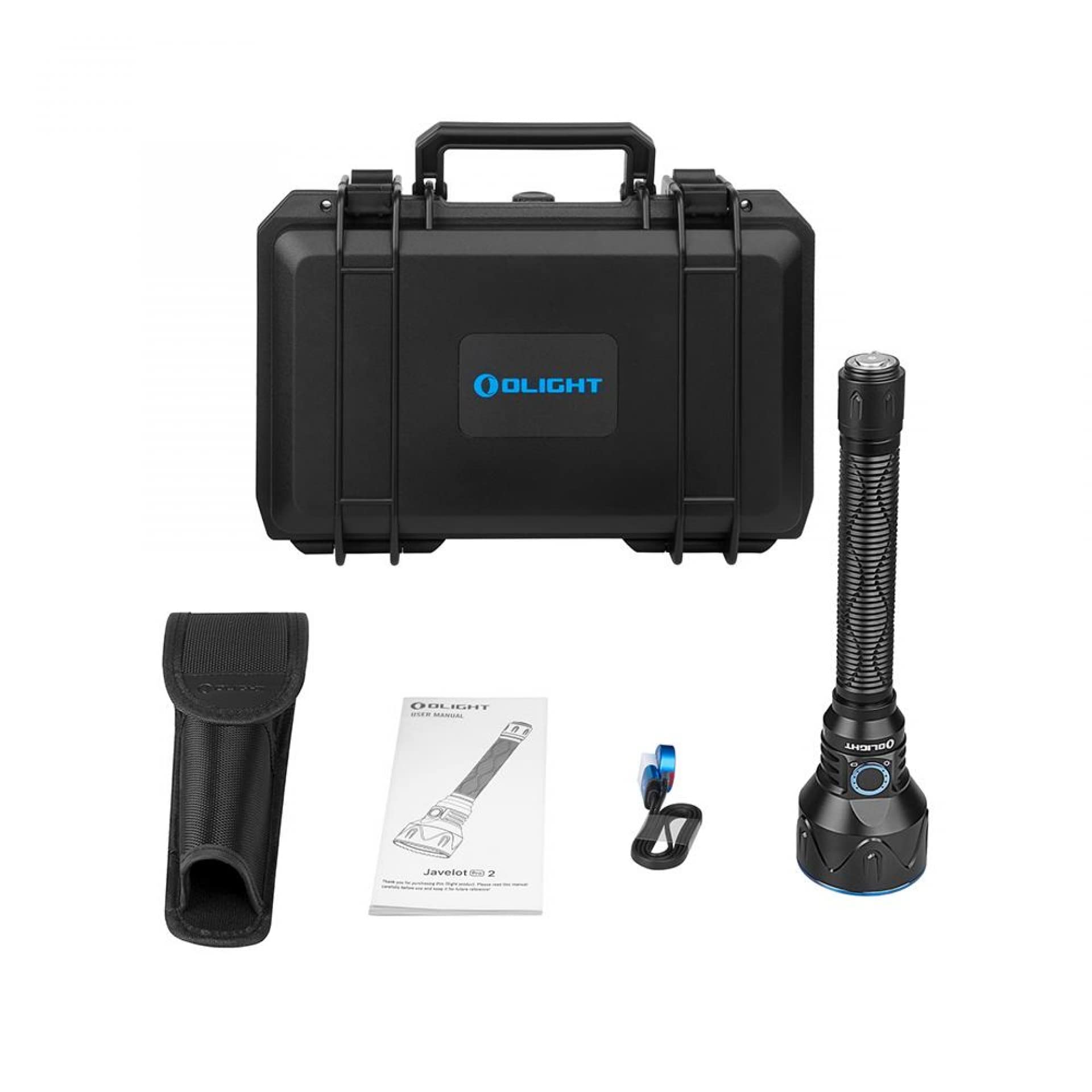 Olight Javelot Pro 2 Tactical Flashlight 2500 Lumens - Rechargeable LED Flashlight with Magnetic Dual Switch & Replaceable Battery - Powerful Hunting Light for Outdoor, Camping, Emergency & Search & Rescue Operations