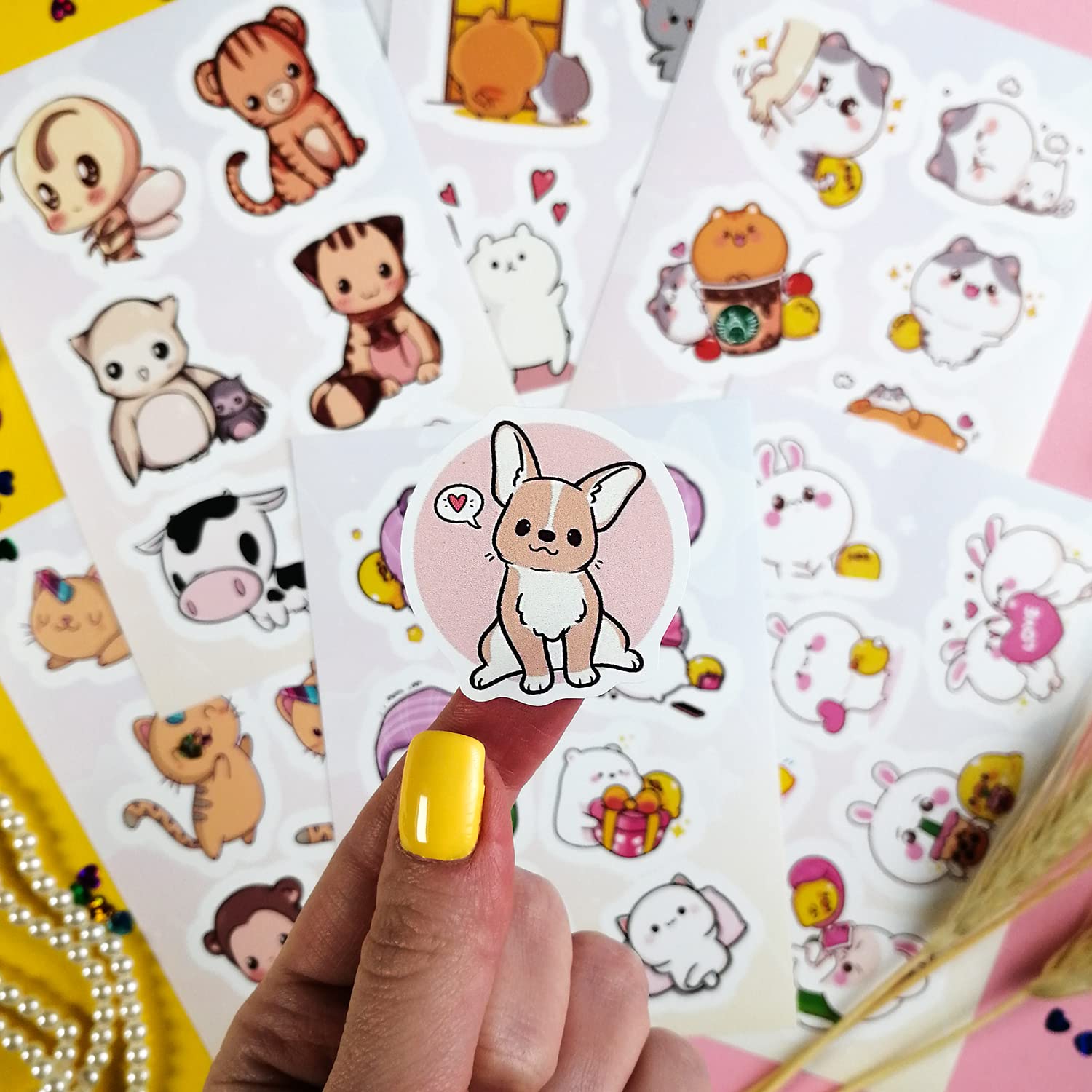 Cute Kawaii Animal Stickers for Water Bottles & Laptops