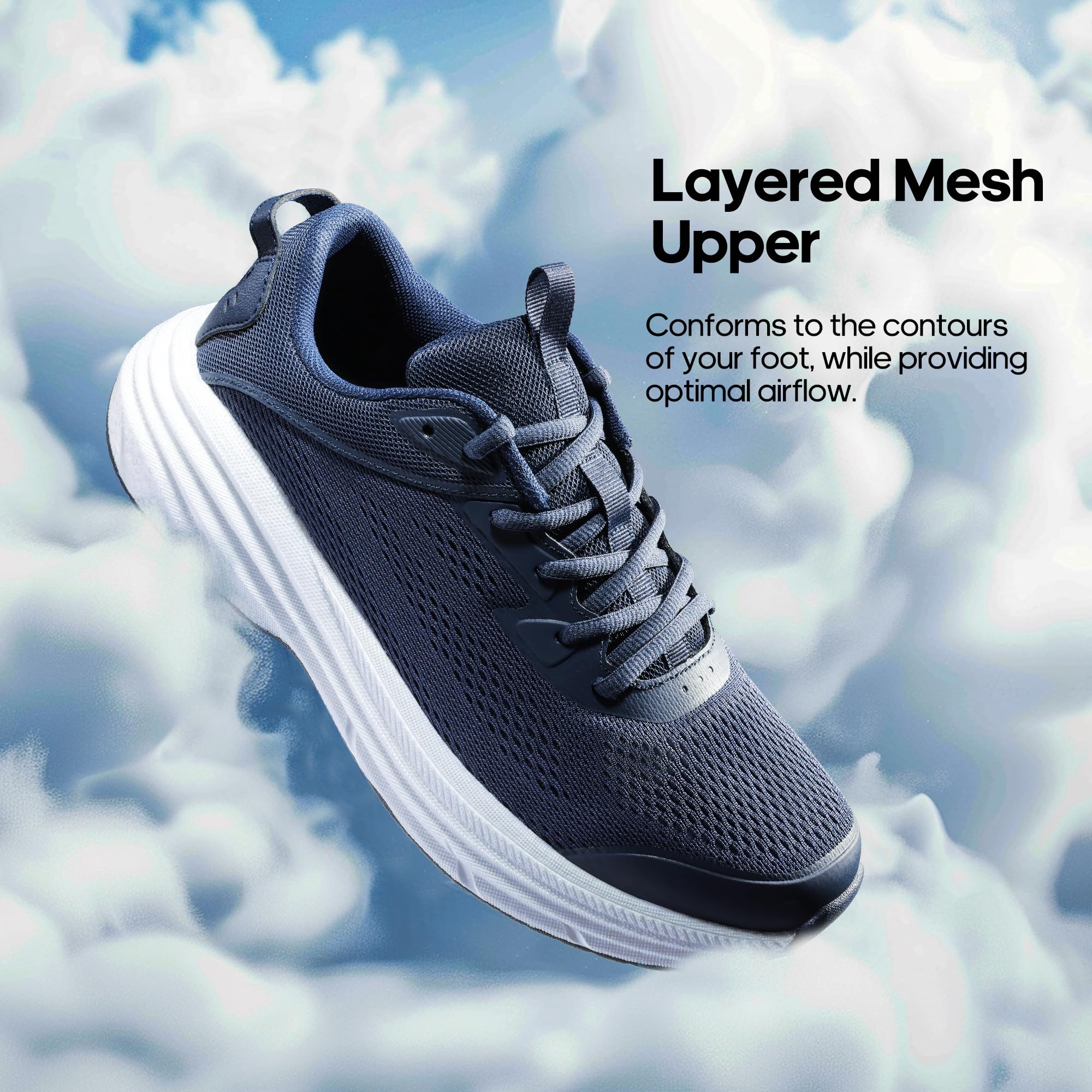 NORTIV 8 Men's Running Shoes - Lightweight Walking Tennis Sneakers with FlexLife Cushioning, Non-Slip & Breathable for Gym Workouts, Jogging & Cross Training - Perfect for Outdoor Sports & Daily Fitness Activities