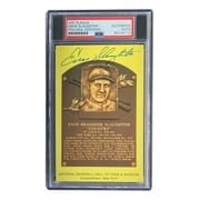 Enos Slaughter Autographed 4x6 St. Louis Cardinals HOF Plaque Card - PSA/DNA Certified - Perfect for Baseball Memorabilia Collections & Sports Fan Gifts