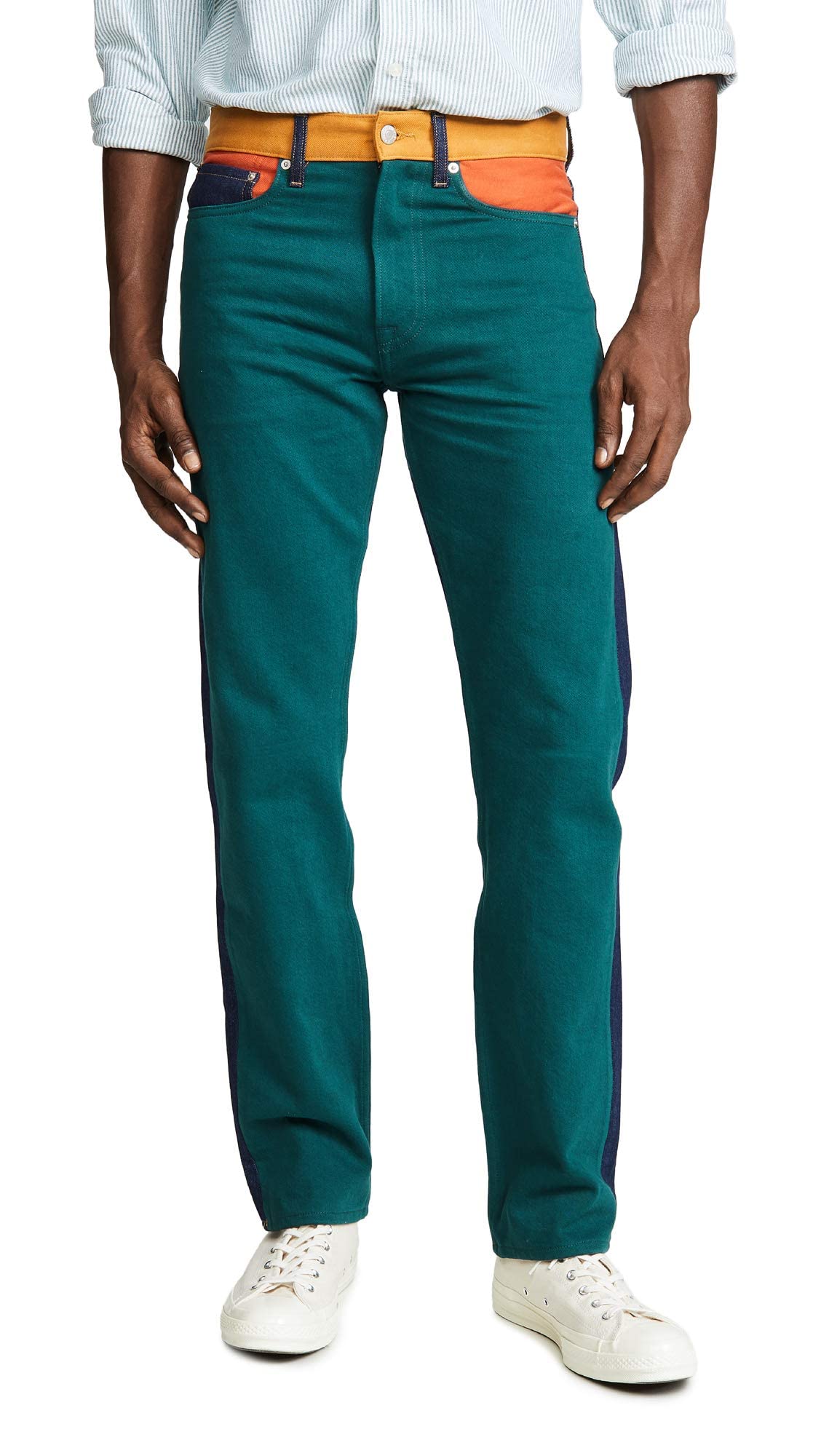 Calvin Klein Men's Straight Fit Jeans - Classic Denim Pants for Casual Wear | Perfect for Everyday Outfits & Office Looks