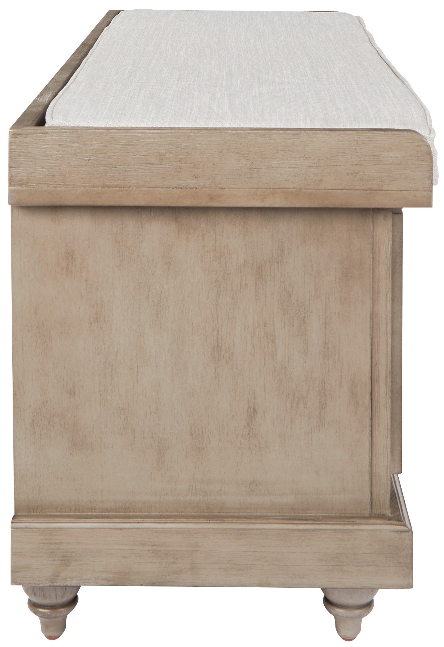 Office Star OSP Designs Dover Storage Bench with Seat - 2-Tier Organizer for Entryway, Living Room & Bedroom - Durable Fabric & Wood Frame for Home Storage Solutions [DOV]