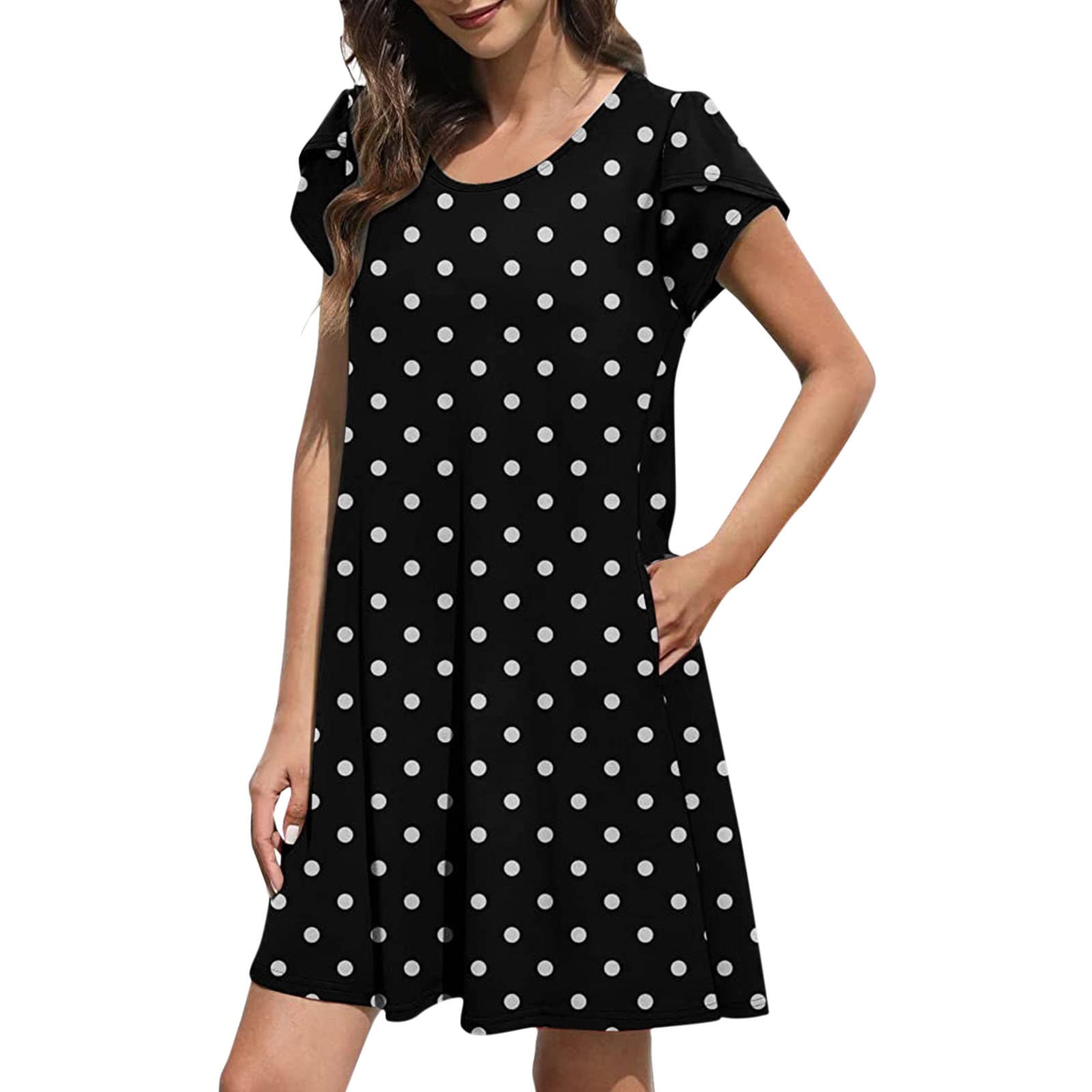 UYTOGOFE Women's Summer Casual Floral Long Sleeve T-Shirt Dress 2022 | Fashionable Comfort for Outdoors, Beach, and Daily Wear