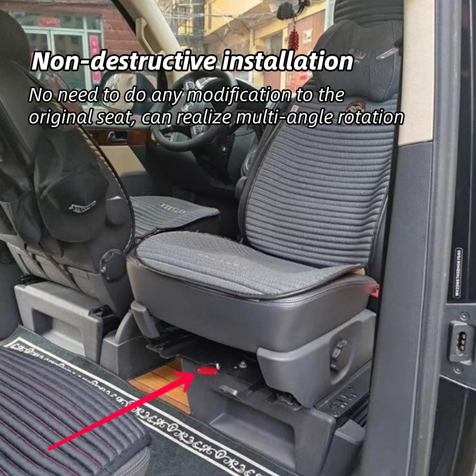360° Swivel Car Seat Base - Heavy Duty Rotating Seat Swivel with Steel Plate for RV, Boat & Bus | Perfect for Comfortable Seating & Easy Entry/Exit in Vehicles