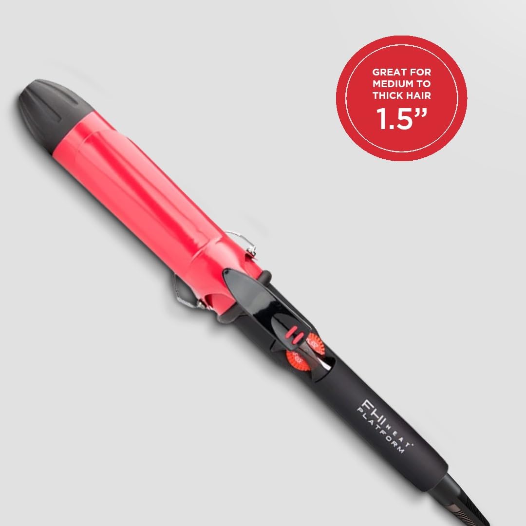 FHI Heat Tourmaline Ceramic Professional Hair Curling Iron for Salon-Quality Waves & Curls - Perfect for Home Styling, Special Occasions & Everyday Looks