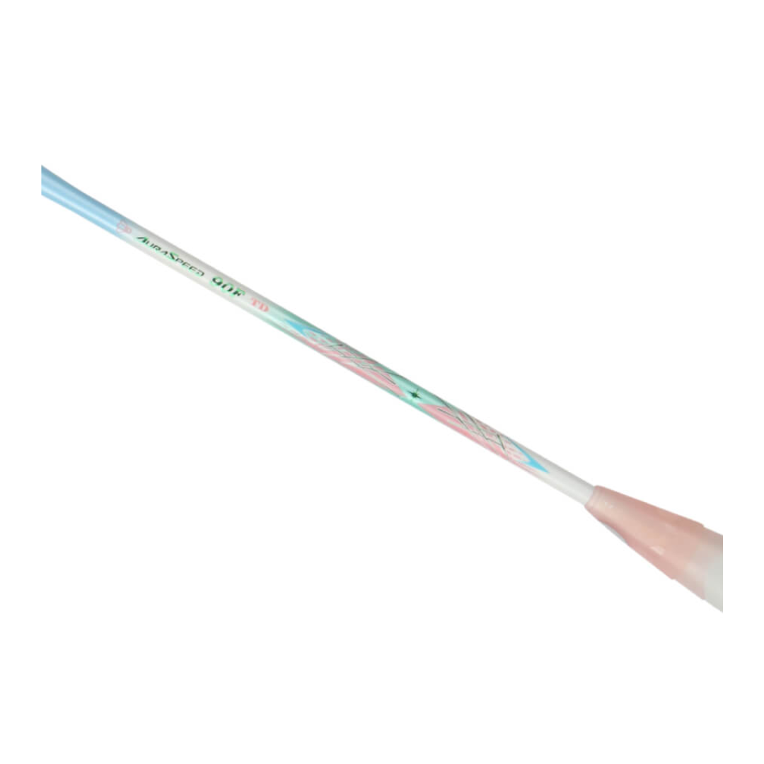 Victor Auraspeed 90F TD Unstrung Badminton Racket - Light Blue | Professional Carbon Fiber Badminton Racket for Speed & Control | Perfect for Singles & Doubles Play, Training & Tournaments