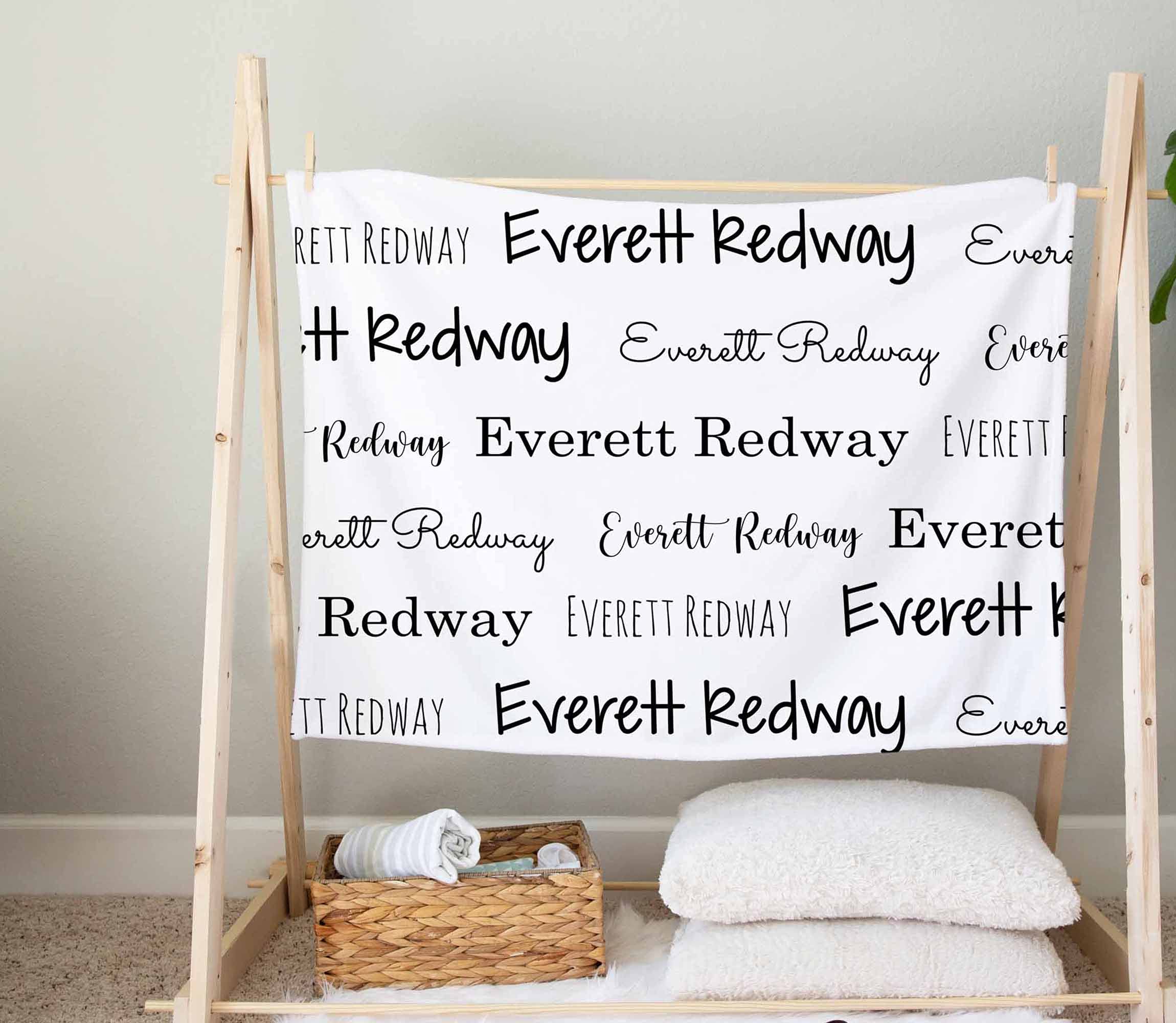 Personalized Baby Blankets for Boys & Girls - Custom Name Blanket with Baby's Name - Soft & Cozy Newborn Gift for Parents & Grandparents - Perfect for Nursery, Stroller & Photo Shoots